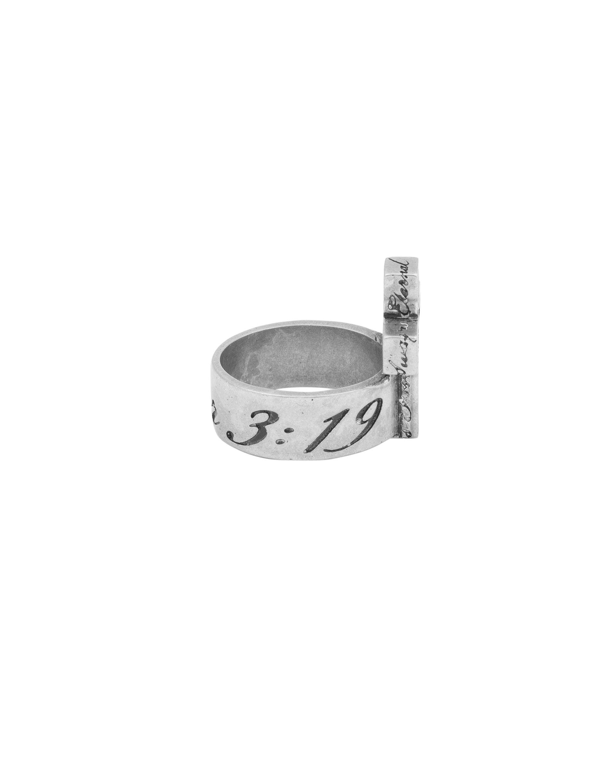 3d cross 925 silver ring