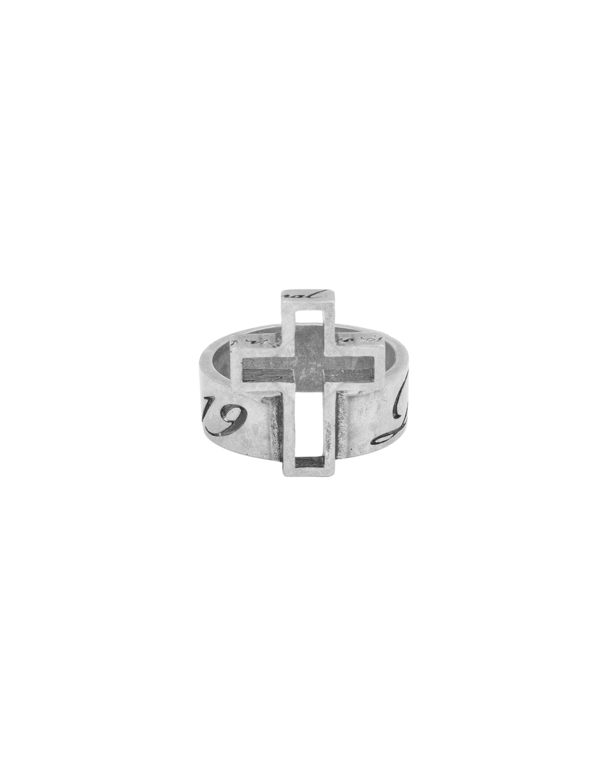 3d cross 925 silver ring
