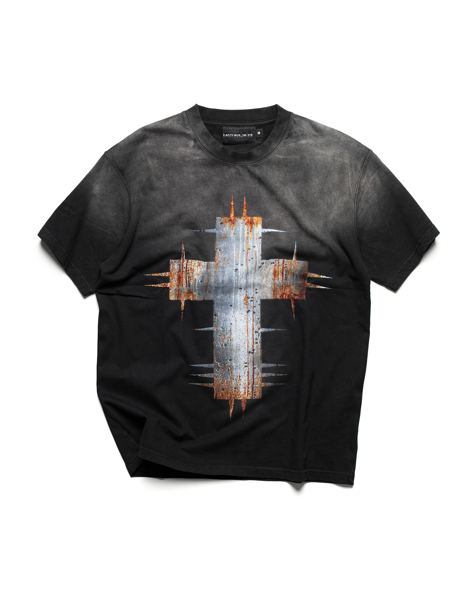 Black rust cross t-shirt