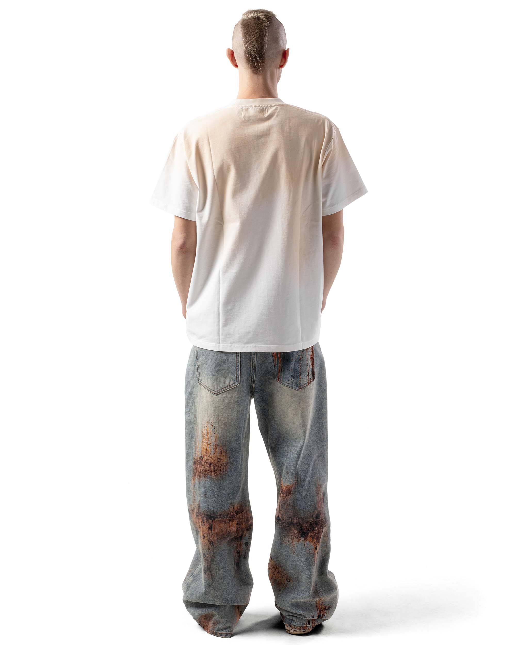 White rust cross t-shirt