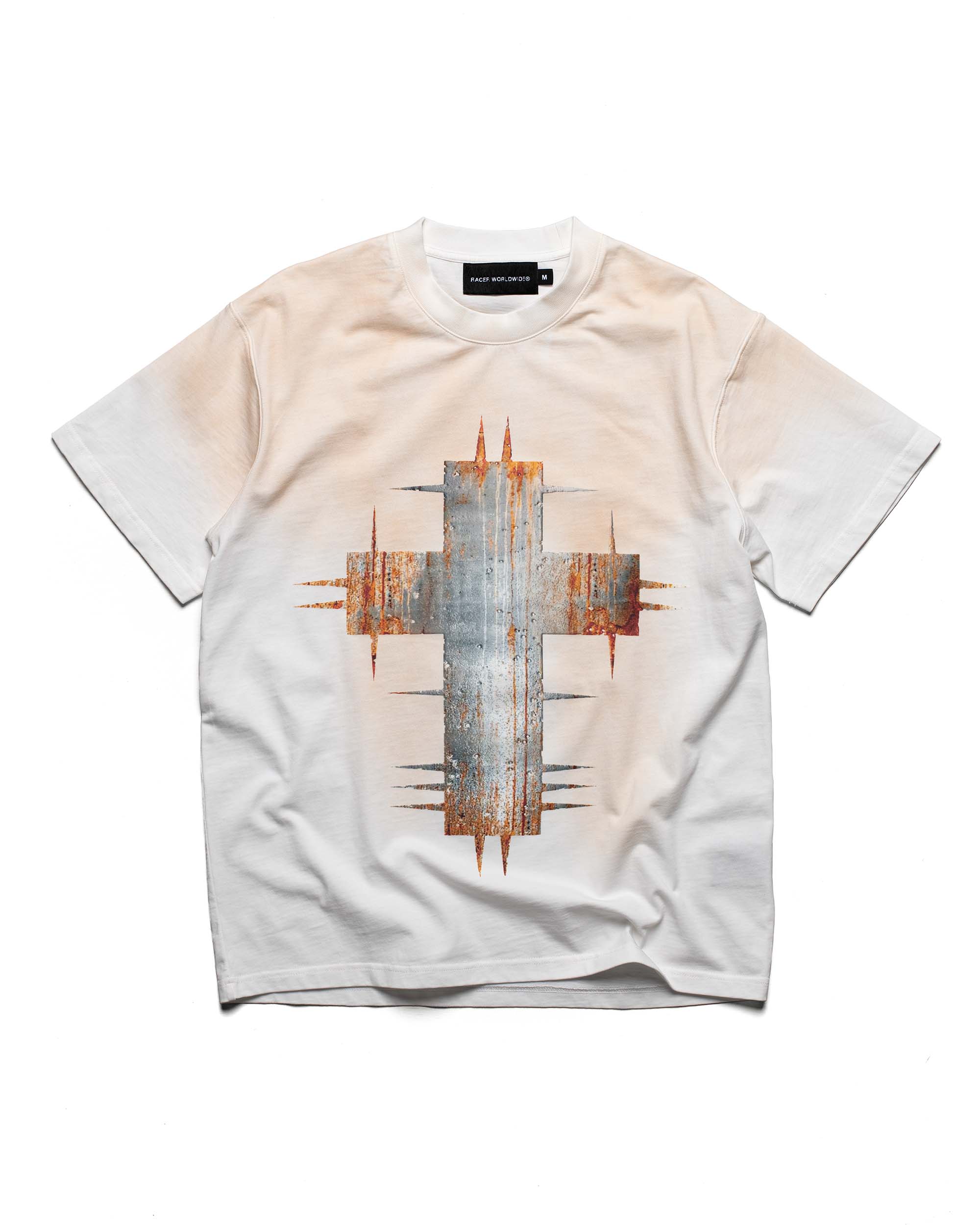 White rust cross t-shirt