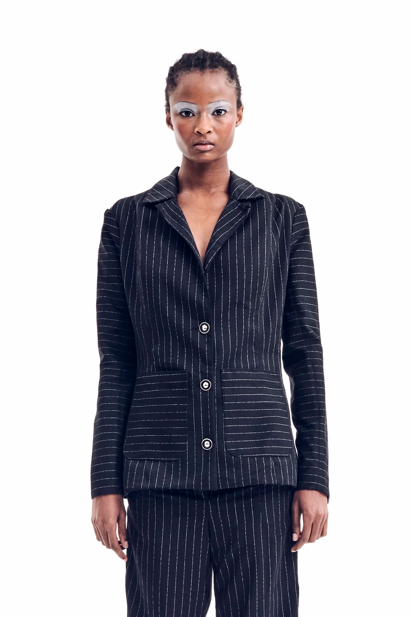 Veste tailleur à rayures