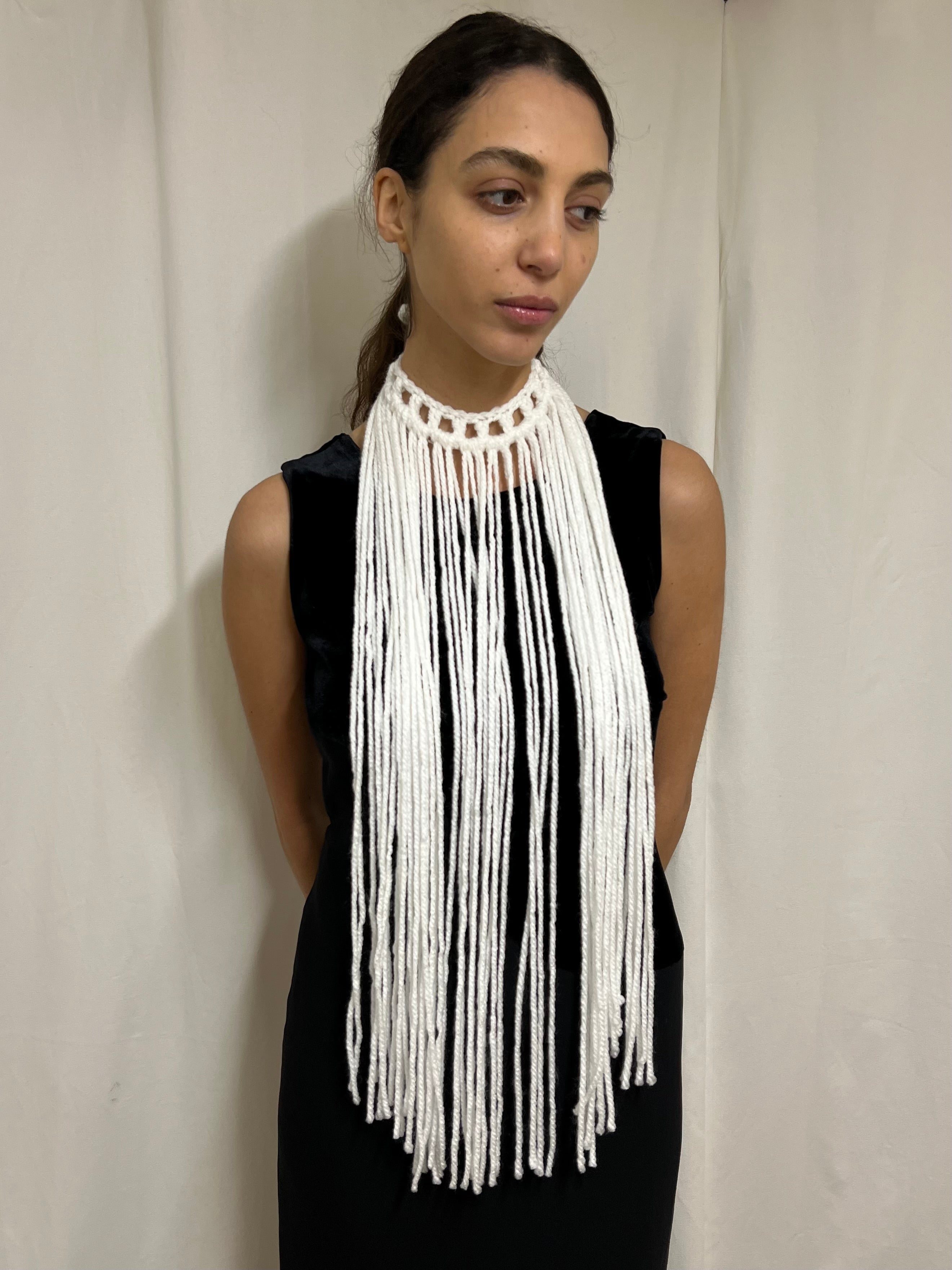 Fringed necklace