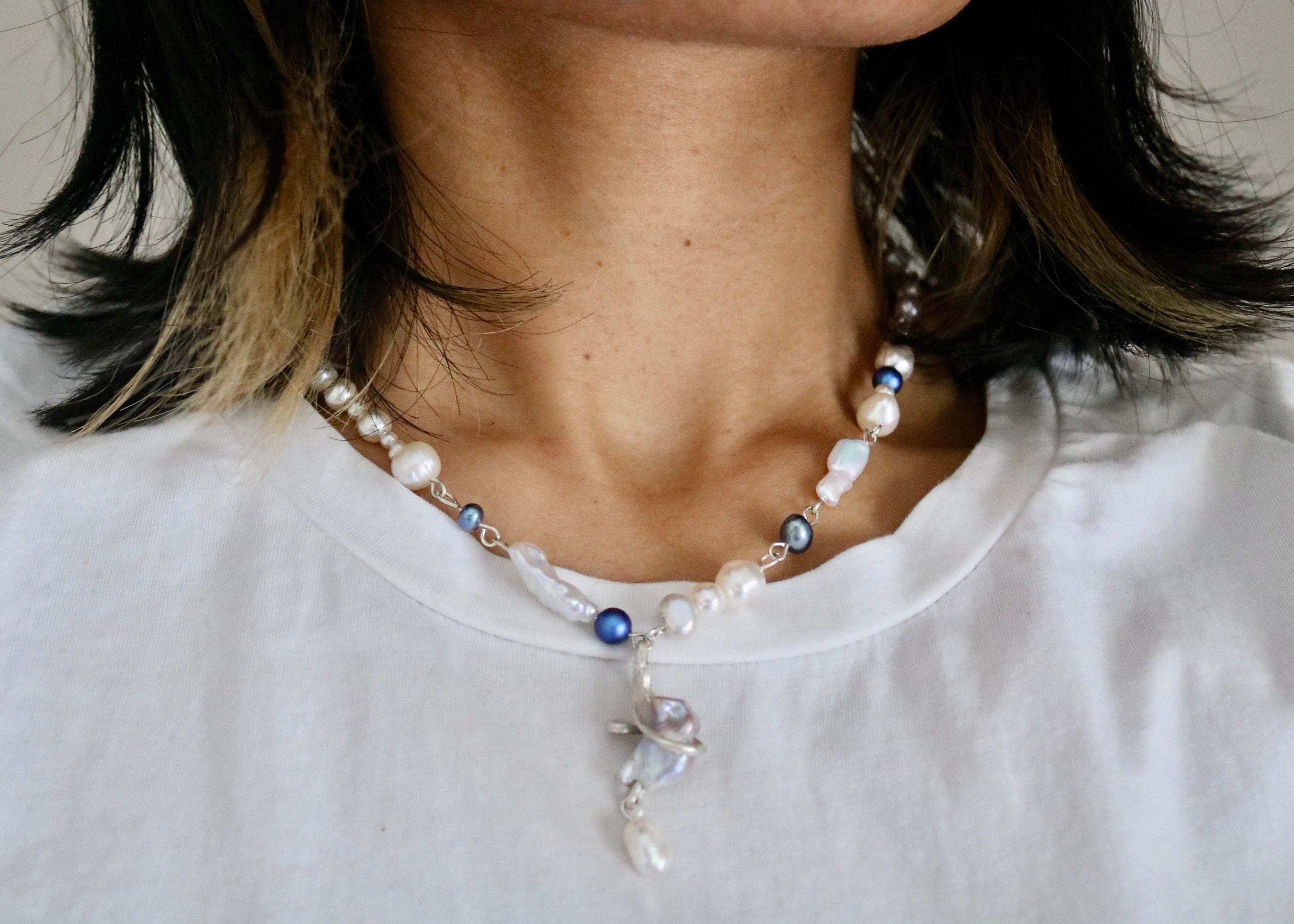 Floating charm necklace