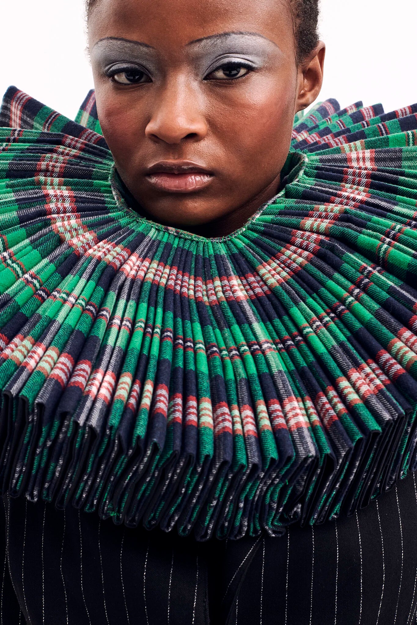 Mini collerette tartan vert