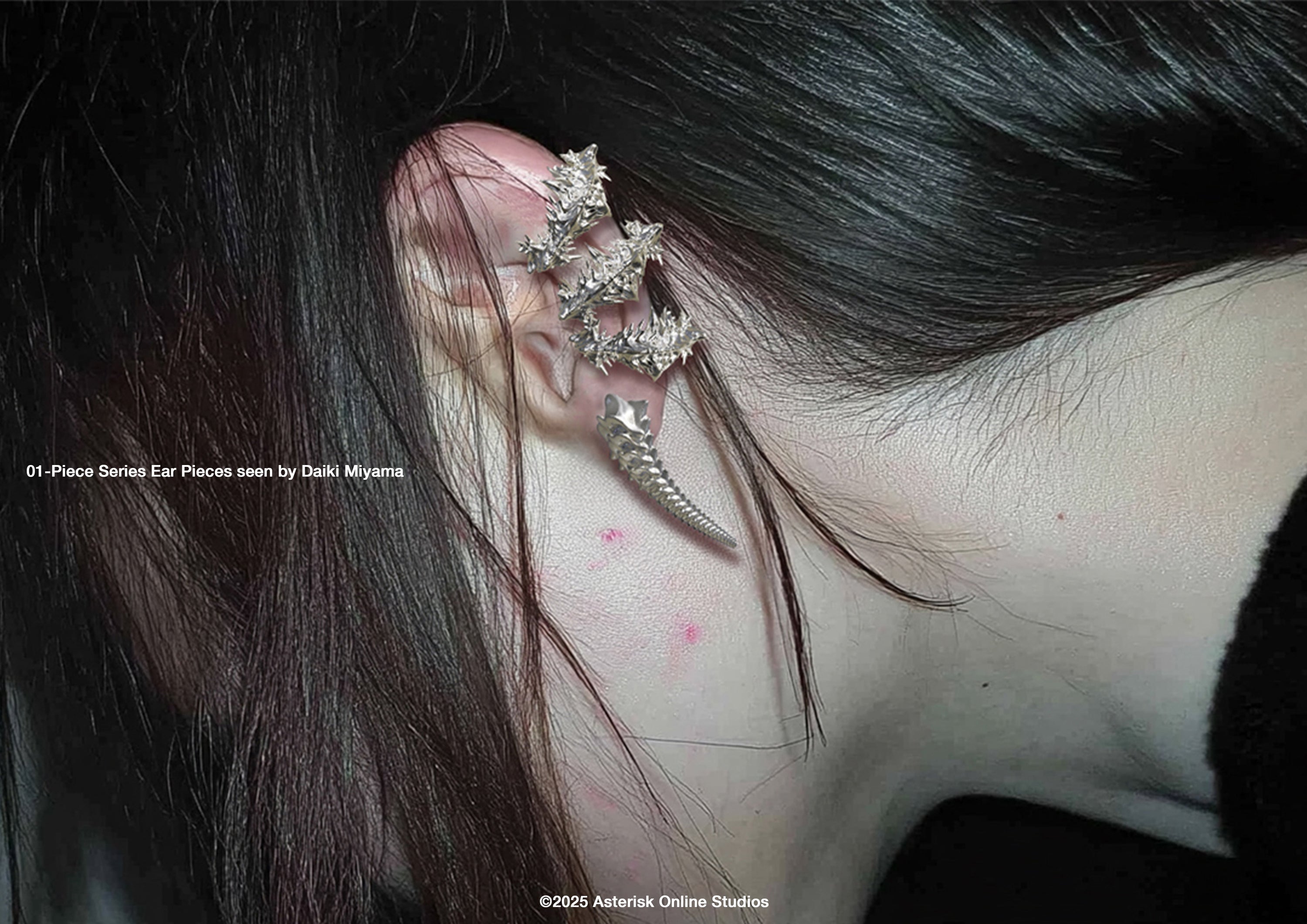 Cervical ear studs / 316l