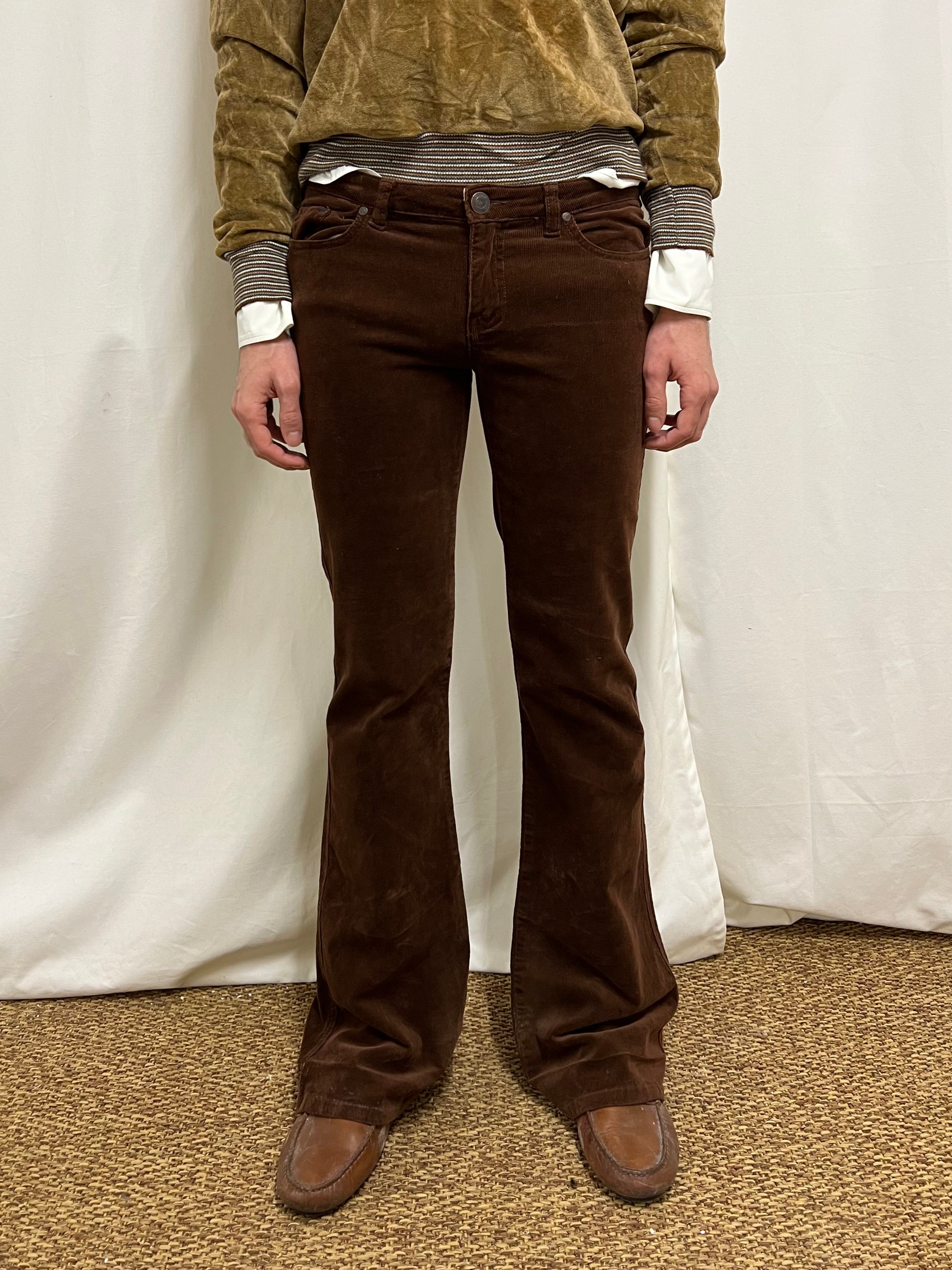 Corduroy flare trousers