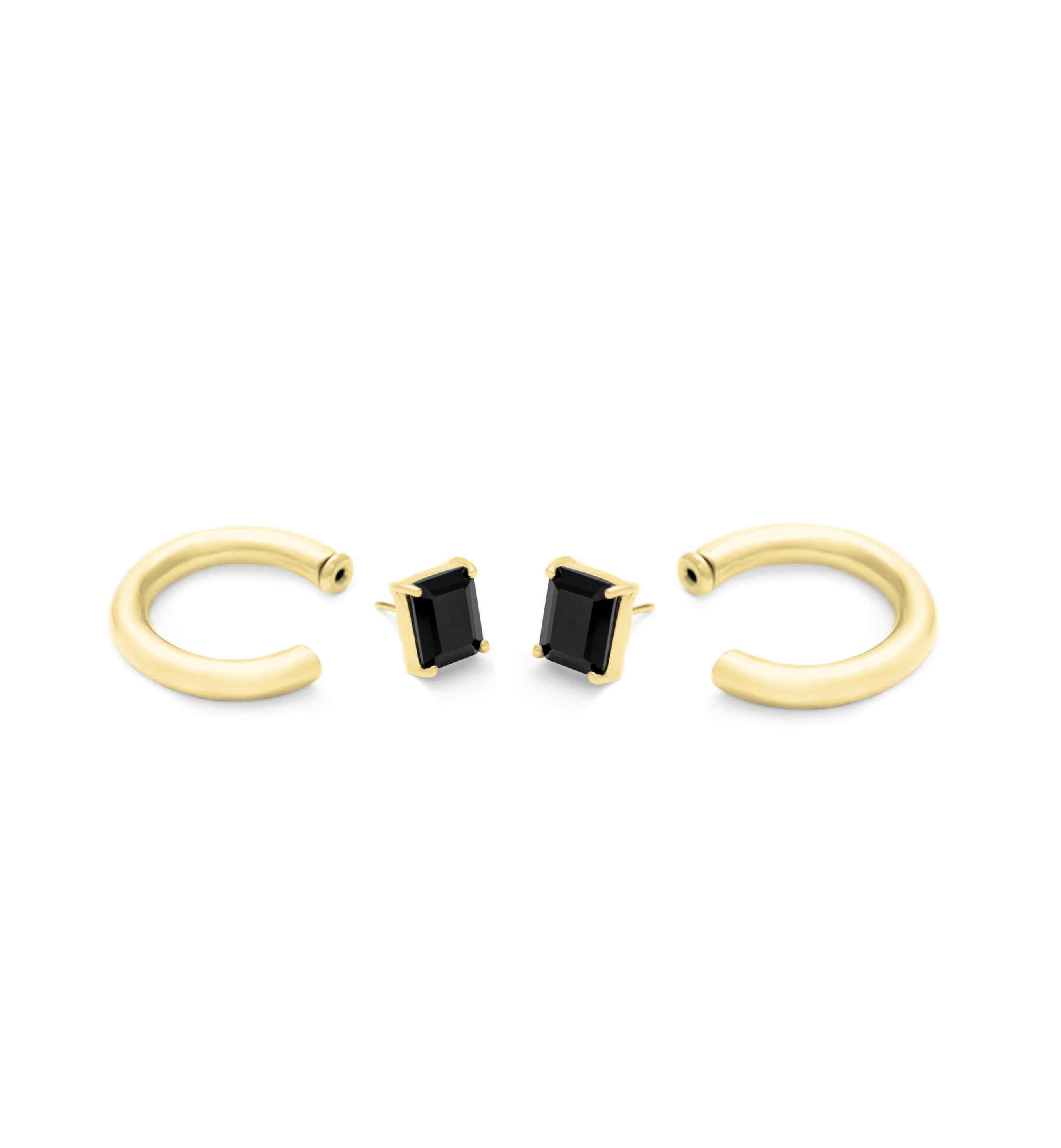 Hoop & onix stud