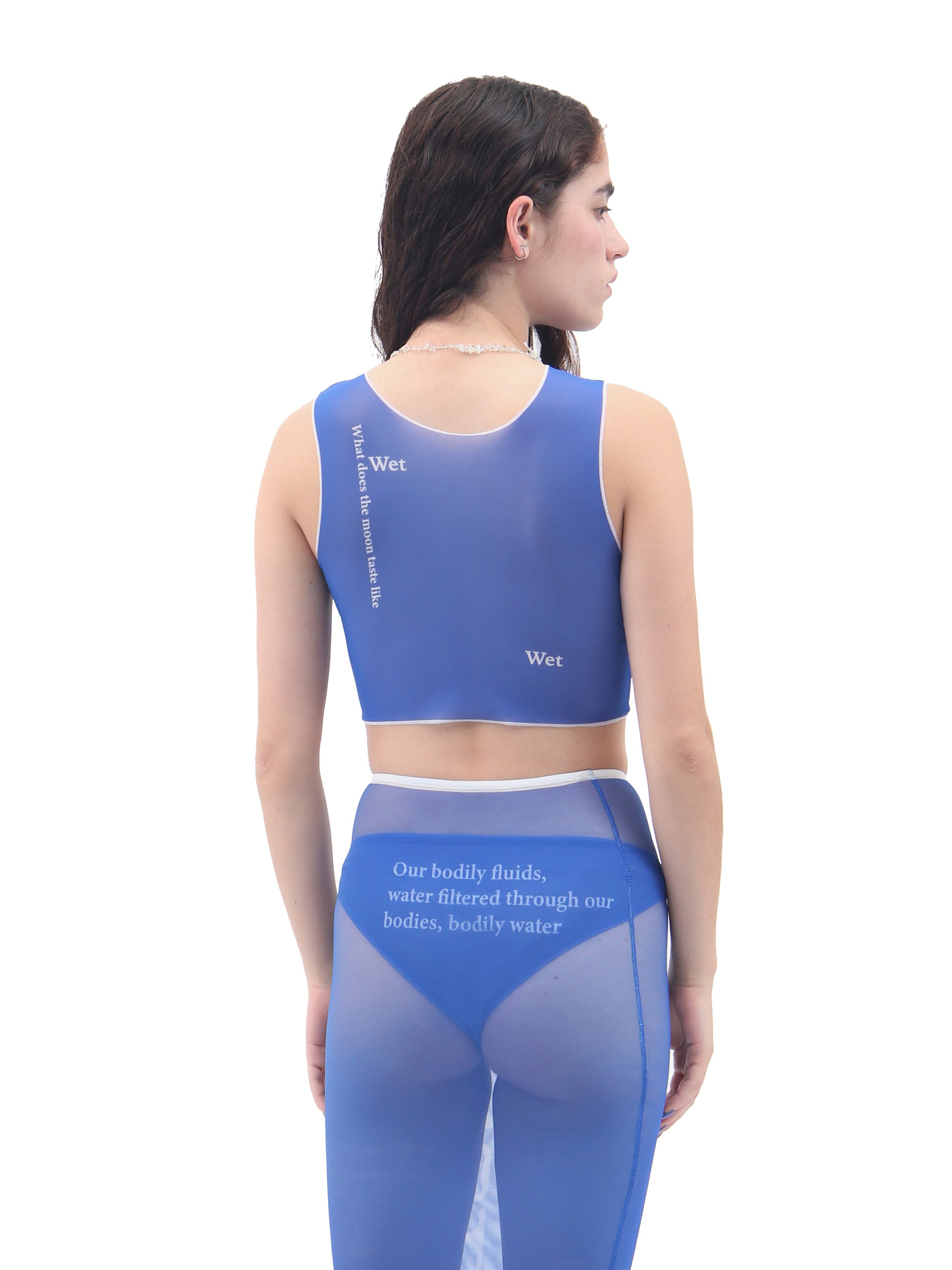 Wet script crop top