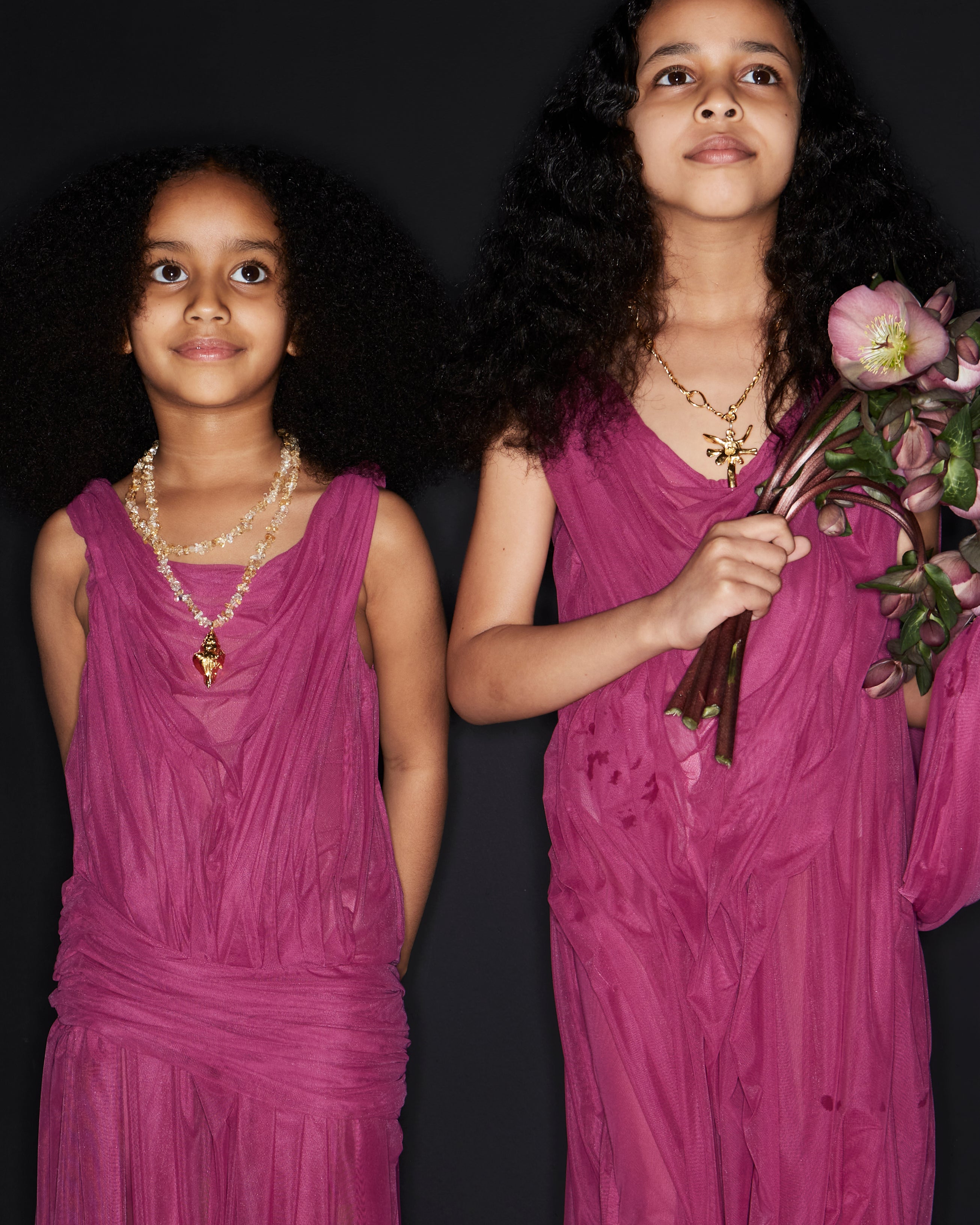 Children's long wetlook dress