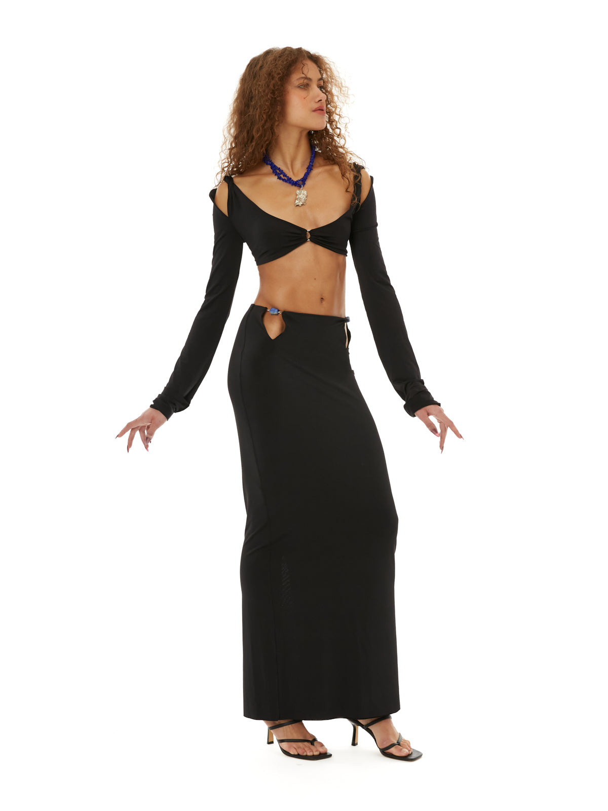 Healing crystal long skirt