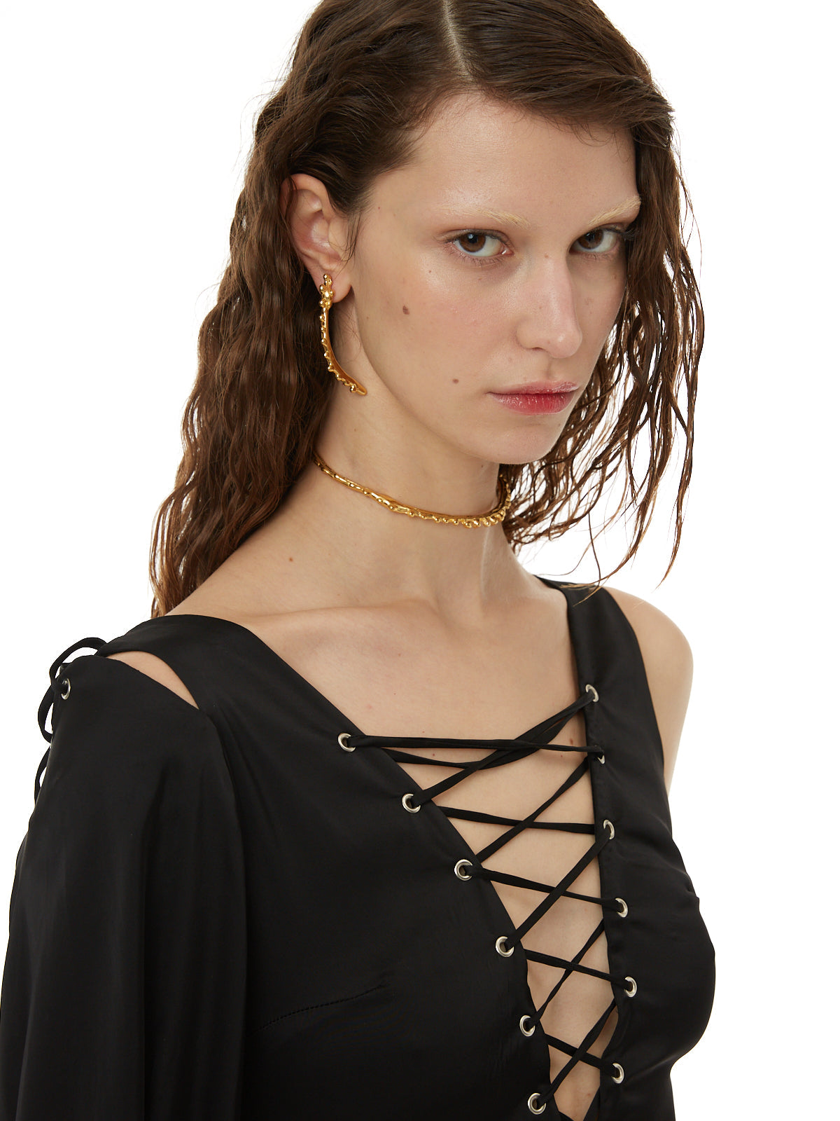 Sea wreath long earrings