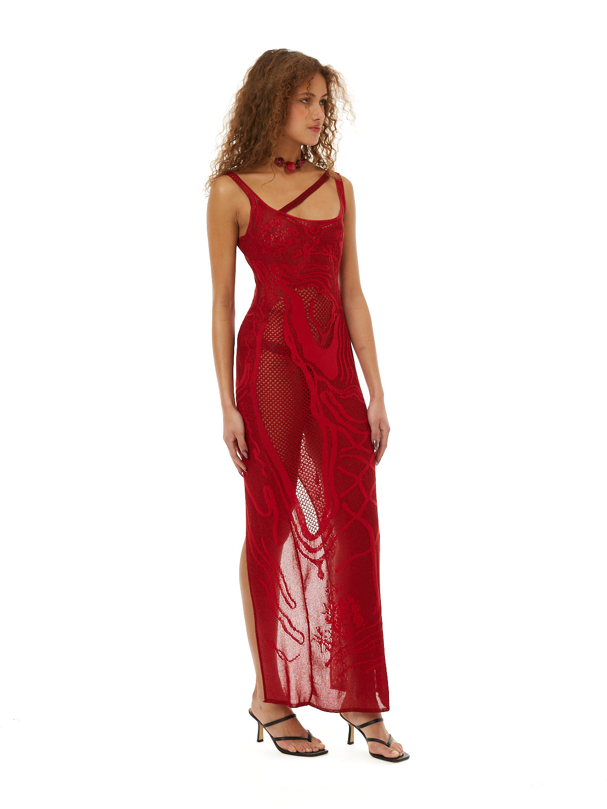 Birthing venus knit dress red