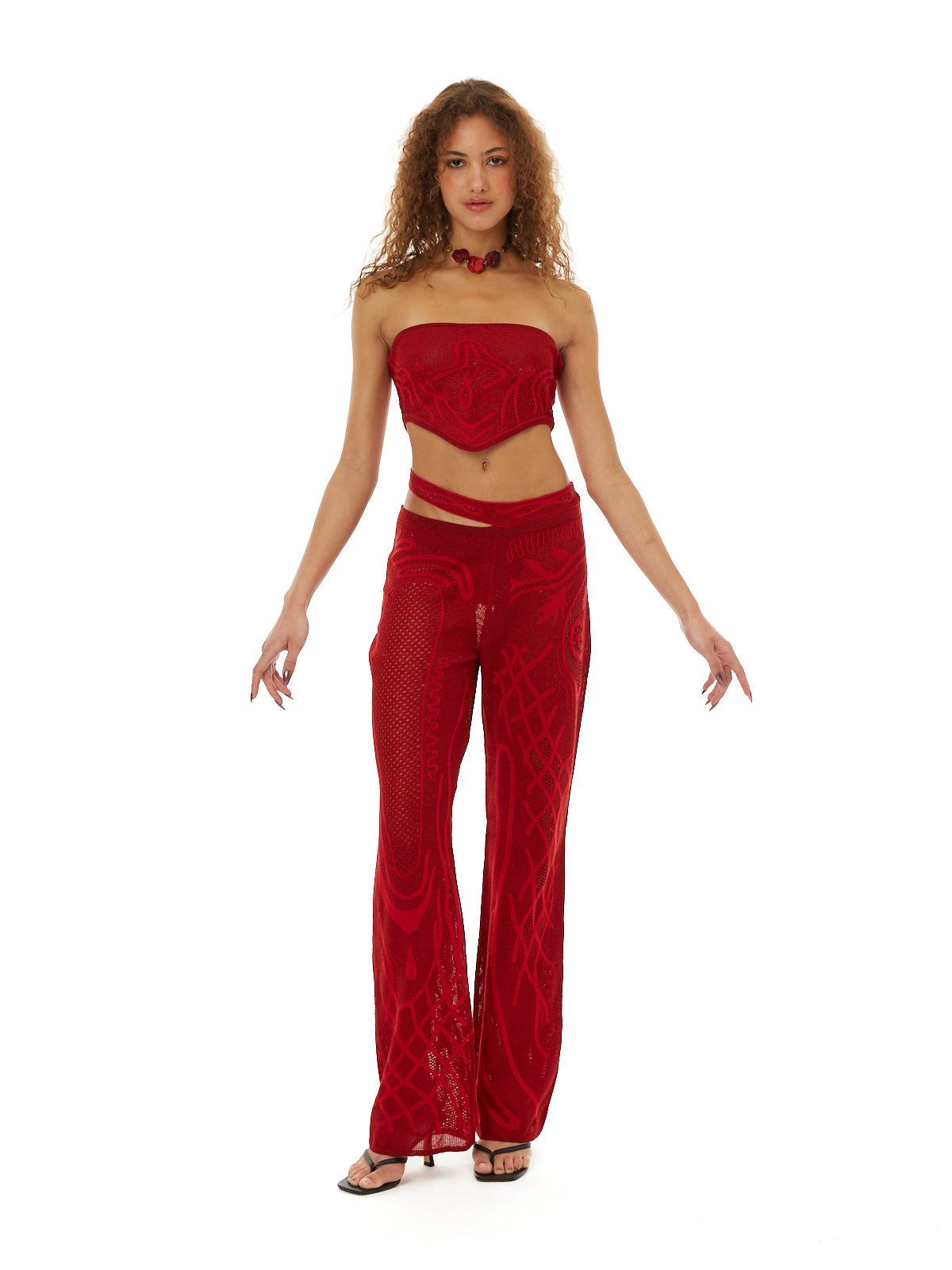 Birthing venus knit trousers red