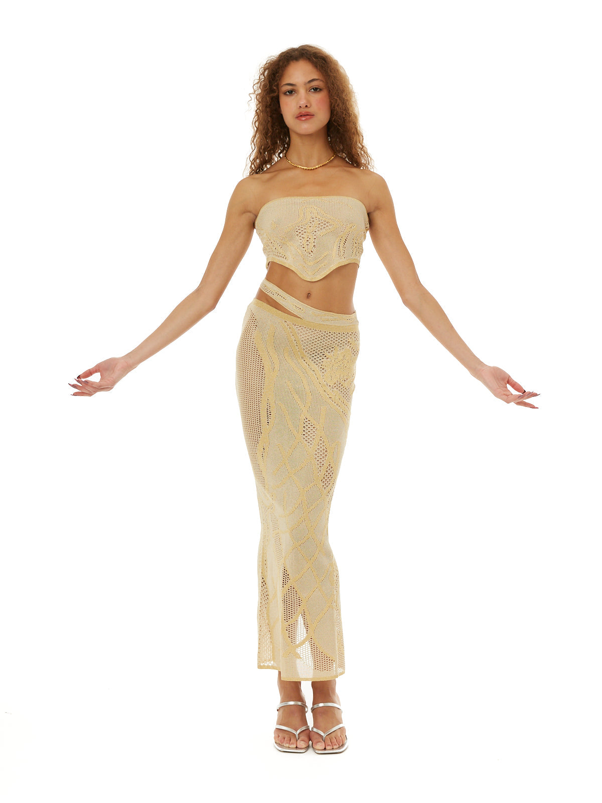 Birthing venus knit top gold