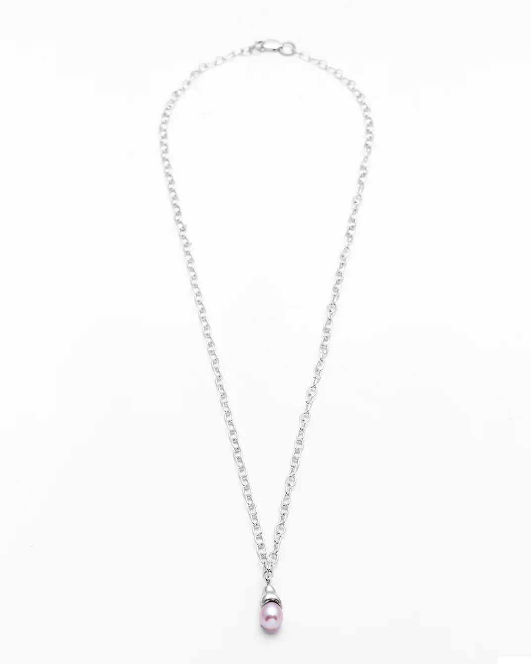 Pearl & melted necklace