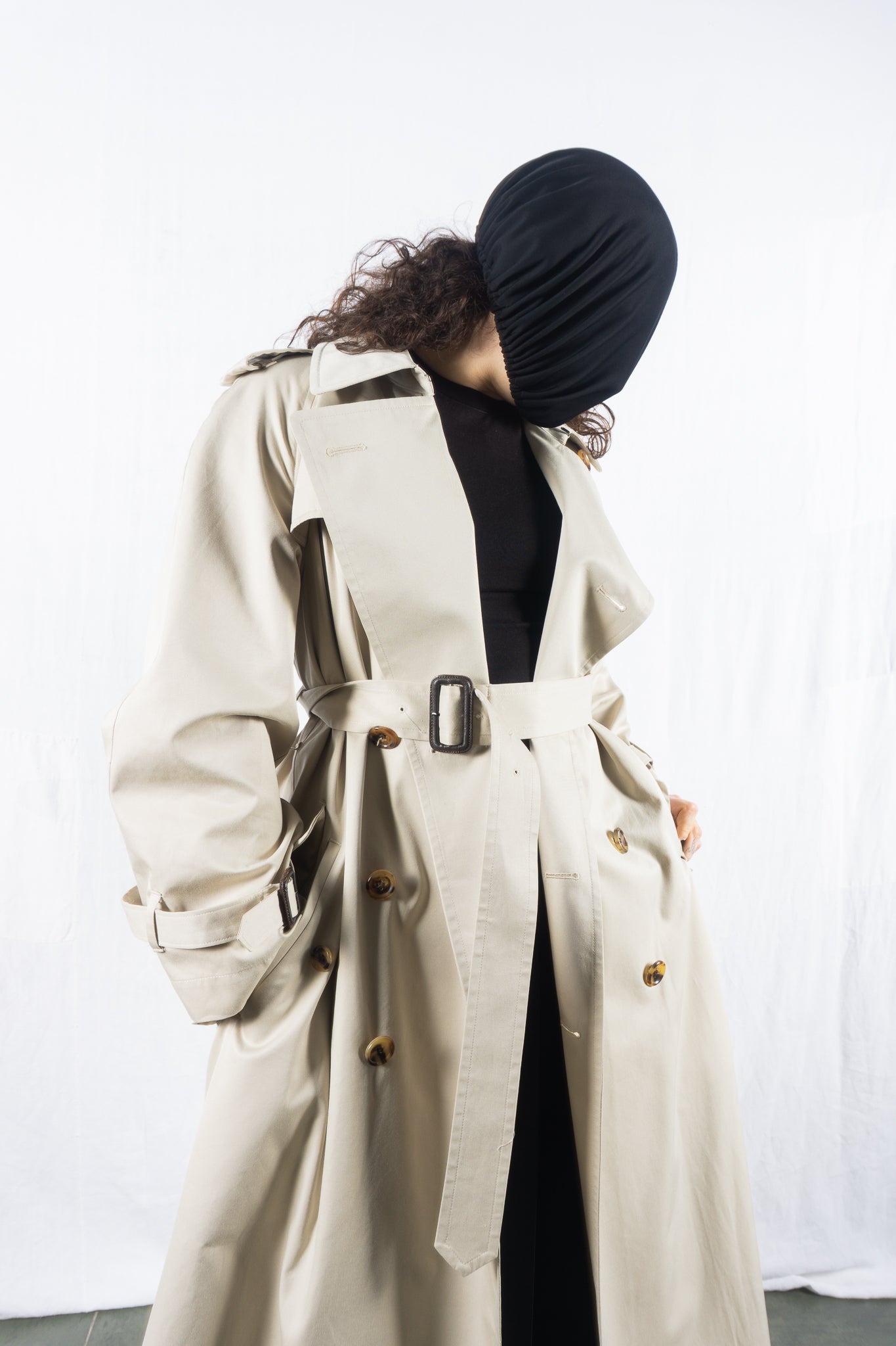 Tricot comme des garçons x 10 corso como a/w 2002 oversized trench coat