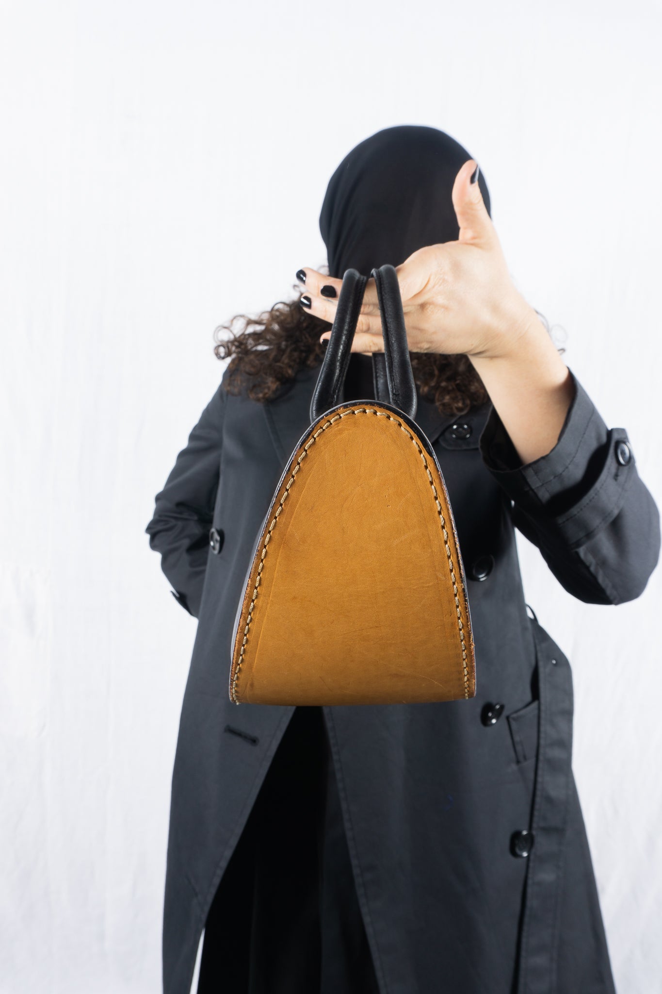 Masakï matsushïma 1990s arc leather handbag