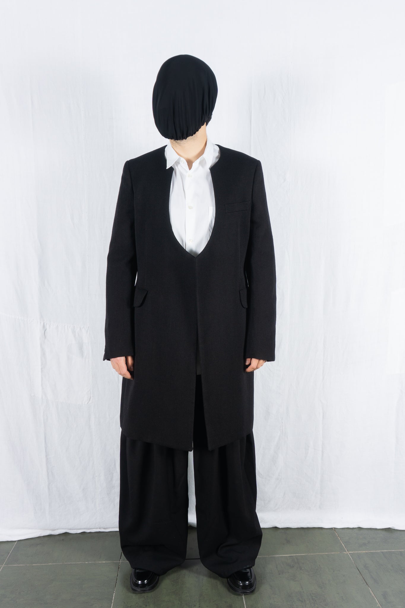 Comme des garçons homme plus a/w 2022 collarless coat