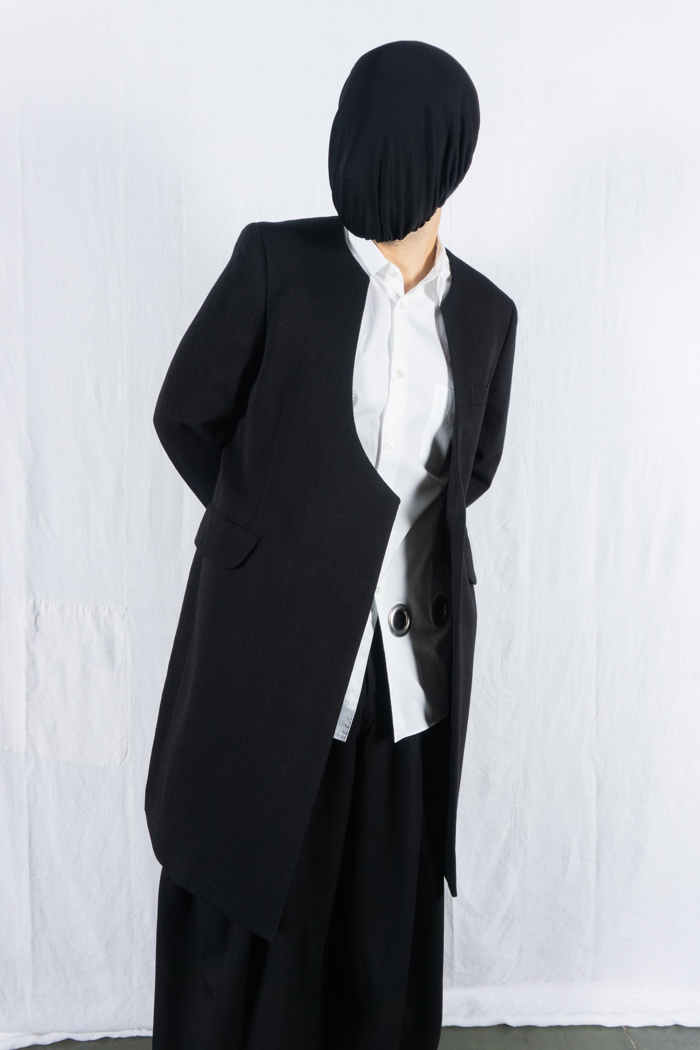 Comme des garçons homme plus a/w 2022 collarless coat