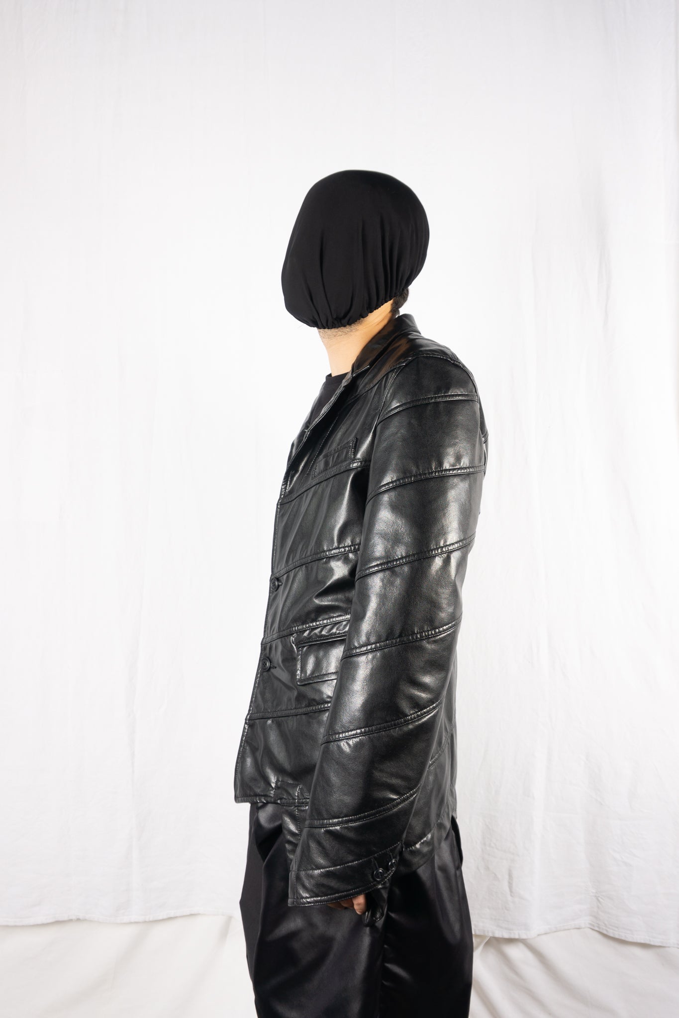 Comme des garçons homme plus a/w 2015 spiral leather jacket