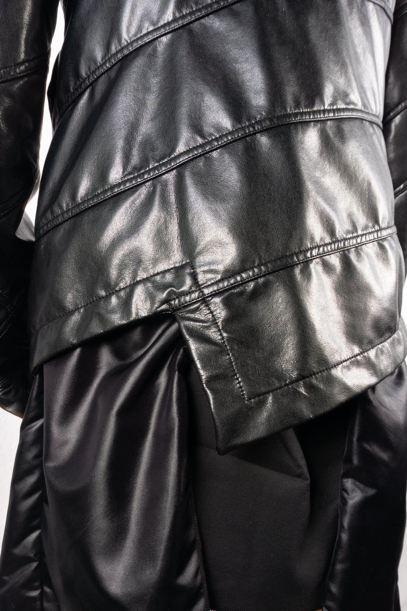 Comme des garçons homme plus a/w 2015 spiral leather jacket