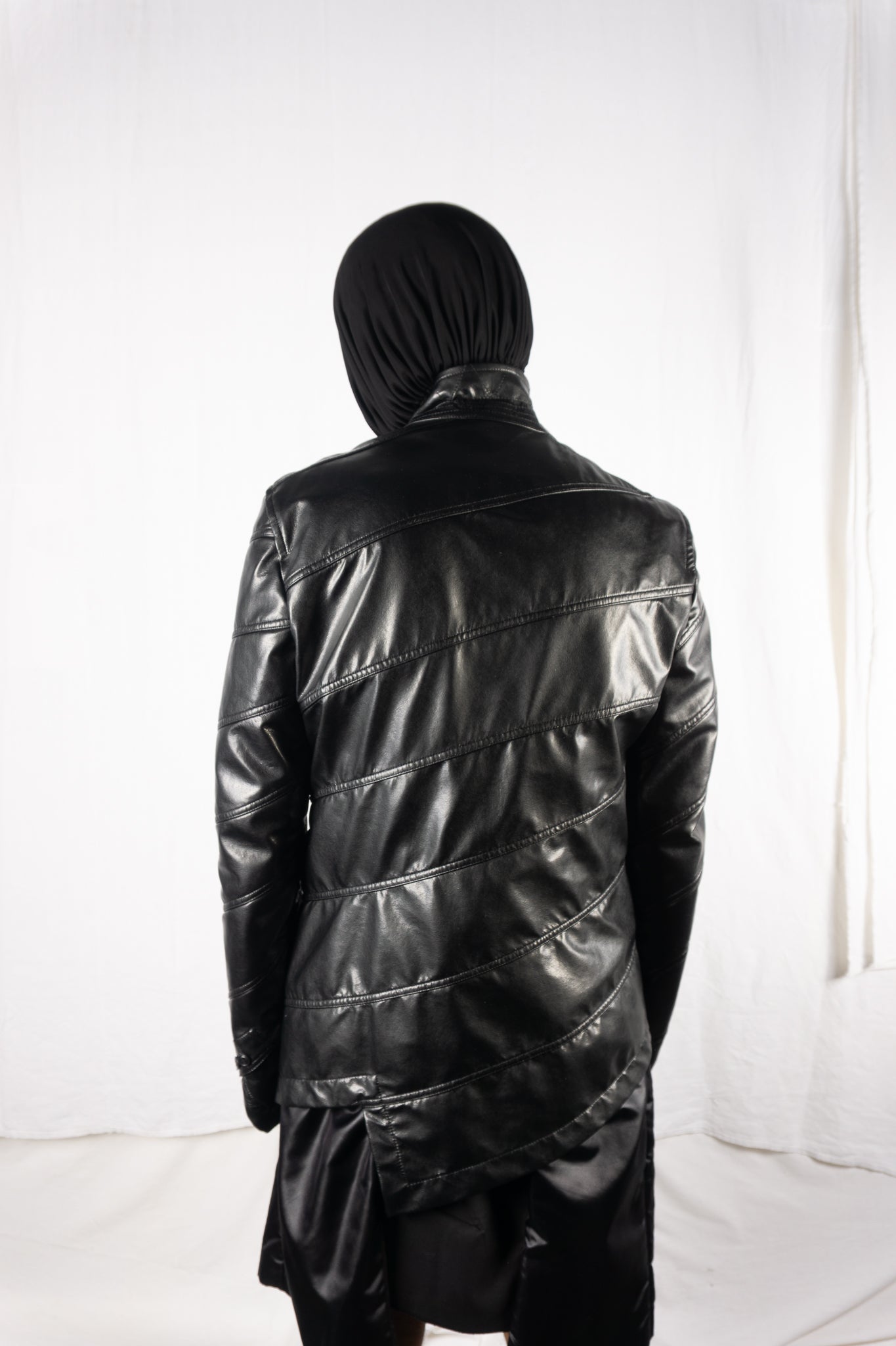 Comme des garçons homme plus a/w 2015 spiral leather jacket