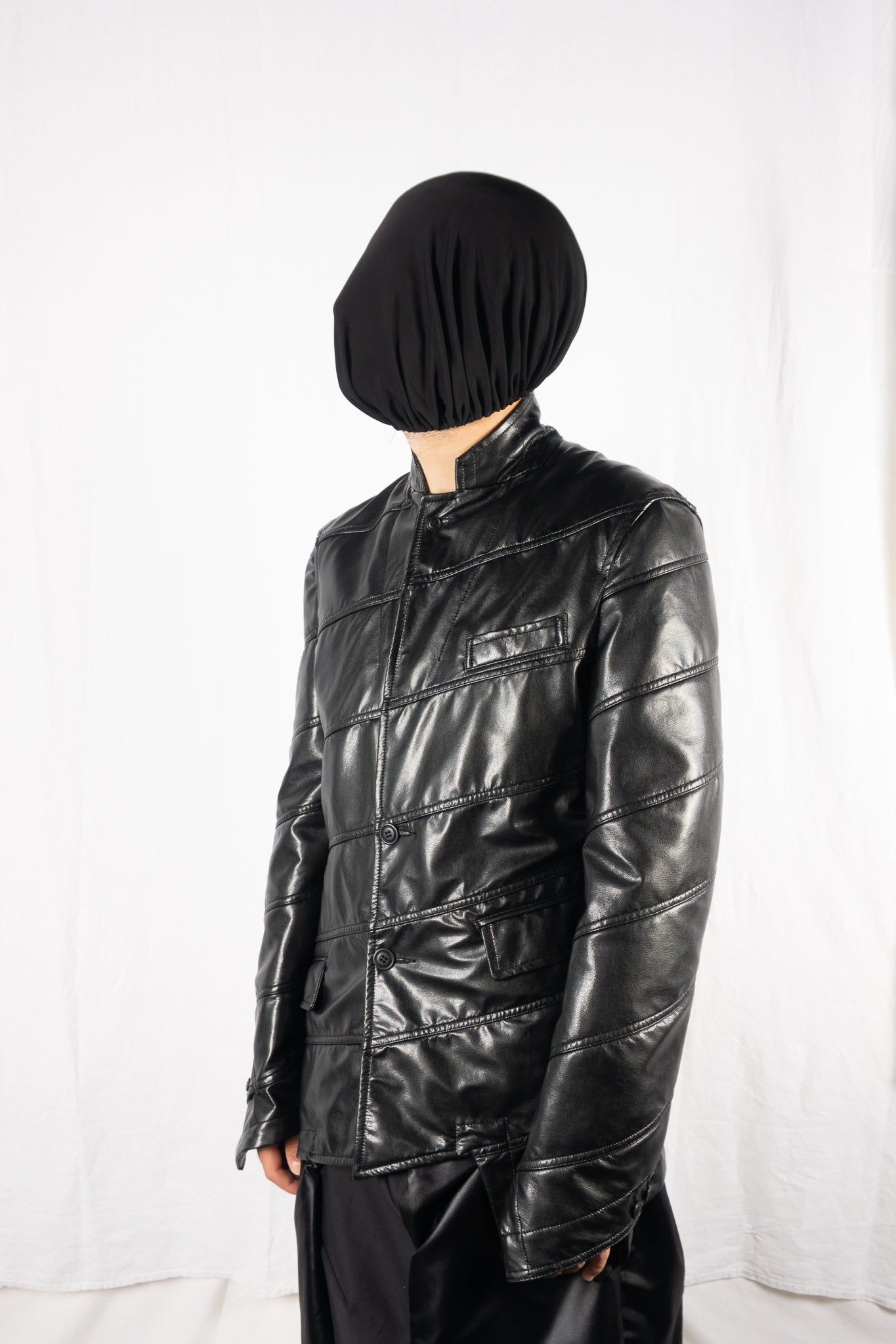 Comme des garçons homme plus a/w 2015 spiral leather jacket