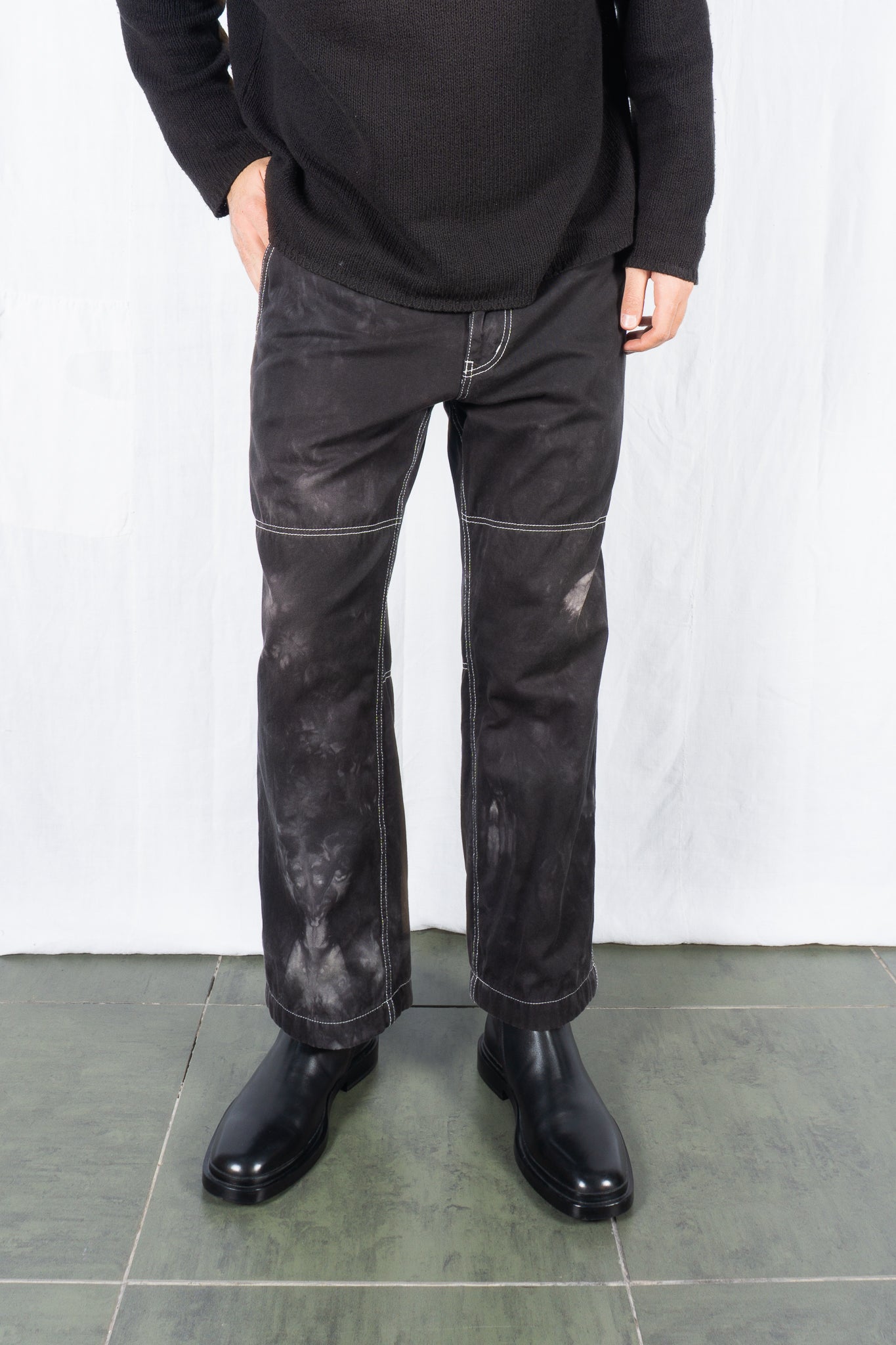 Comme des garçons homme 2010s bleached pants