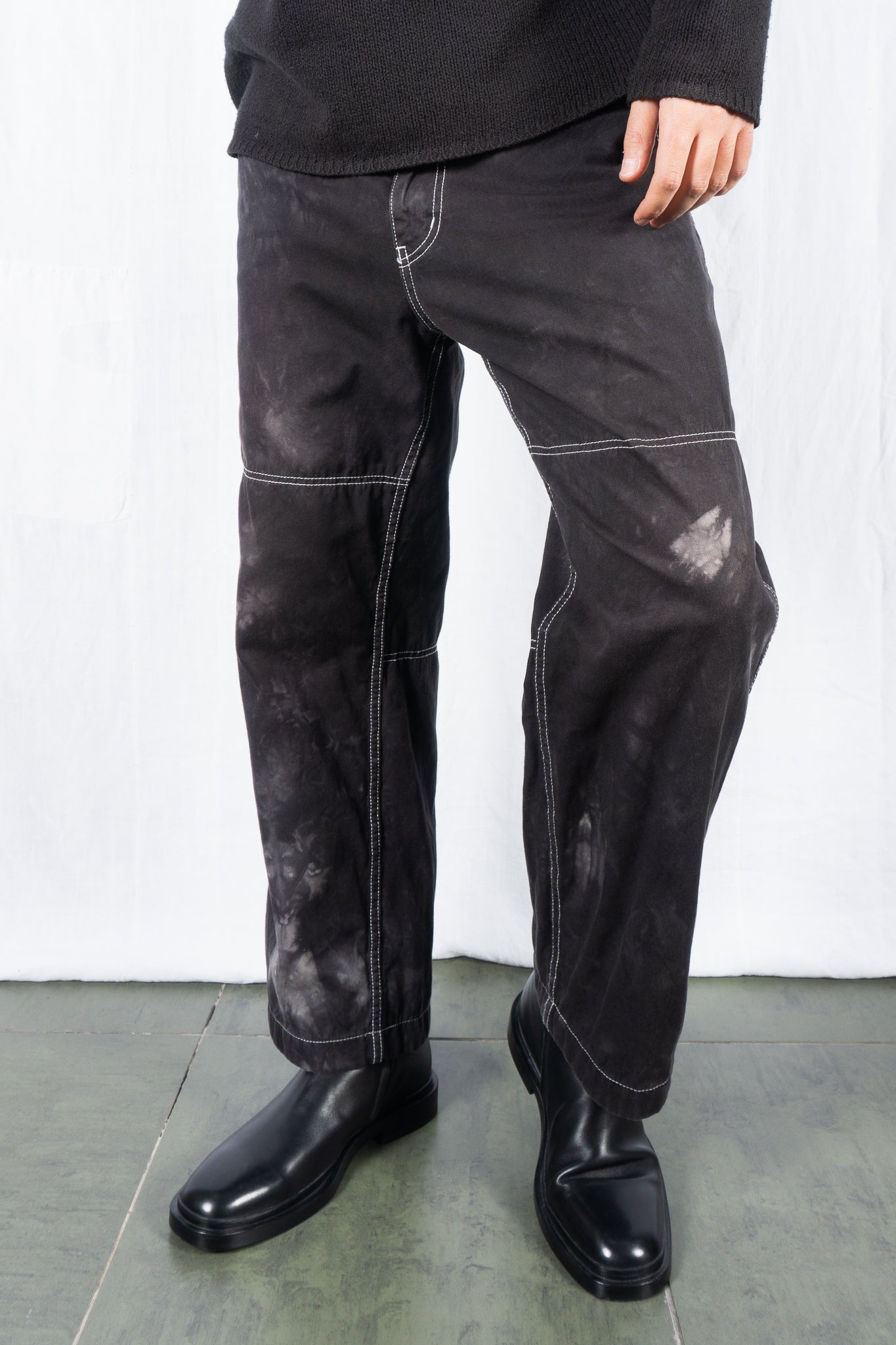 Comme des garçons homme 2010s bleached pants