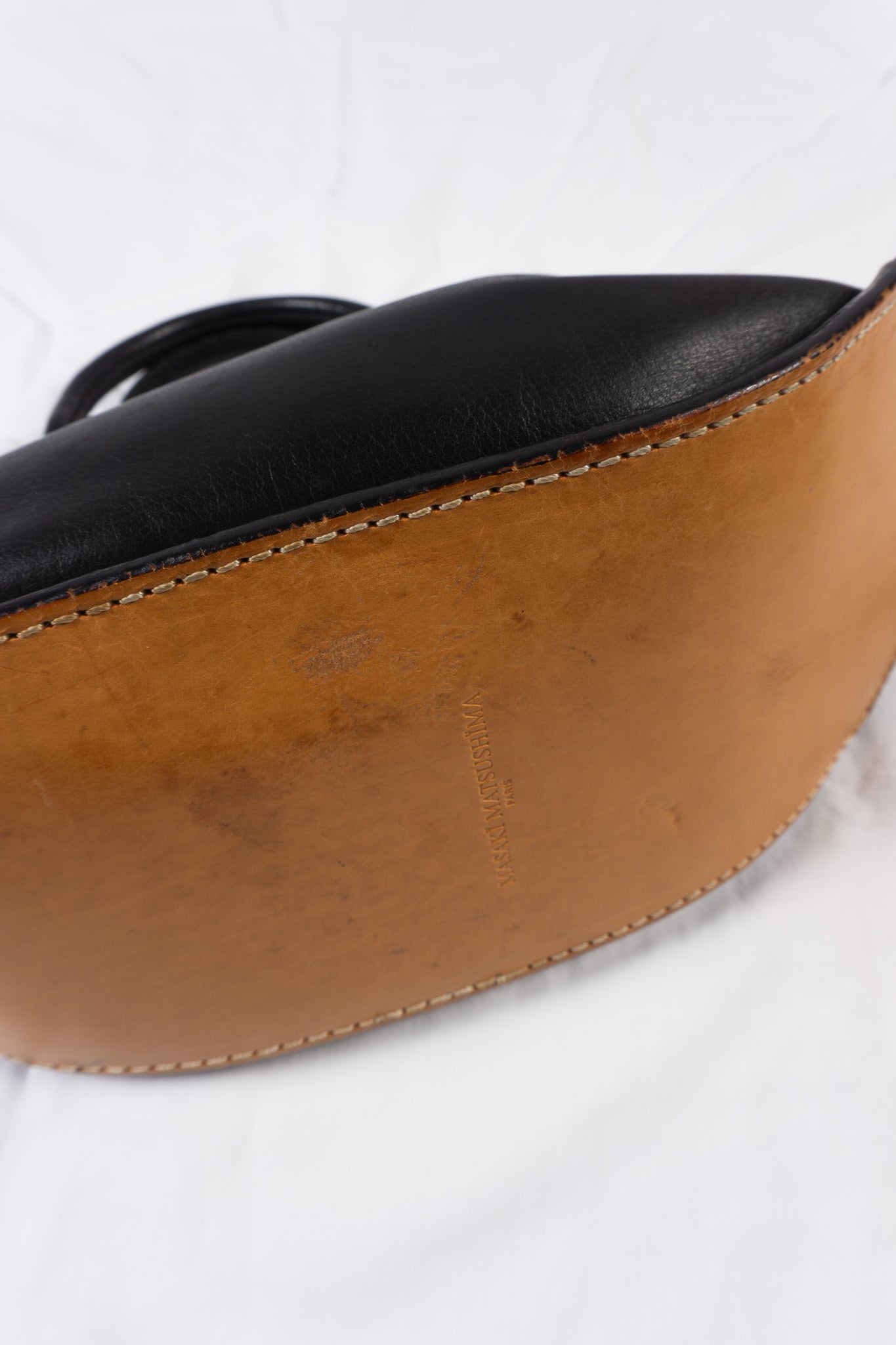 Masakï matsushïma 1990s arc leather handbag