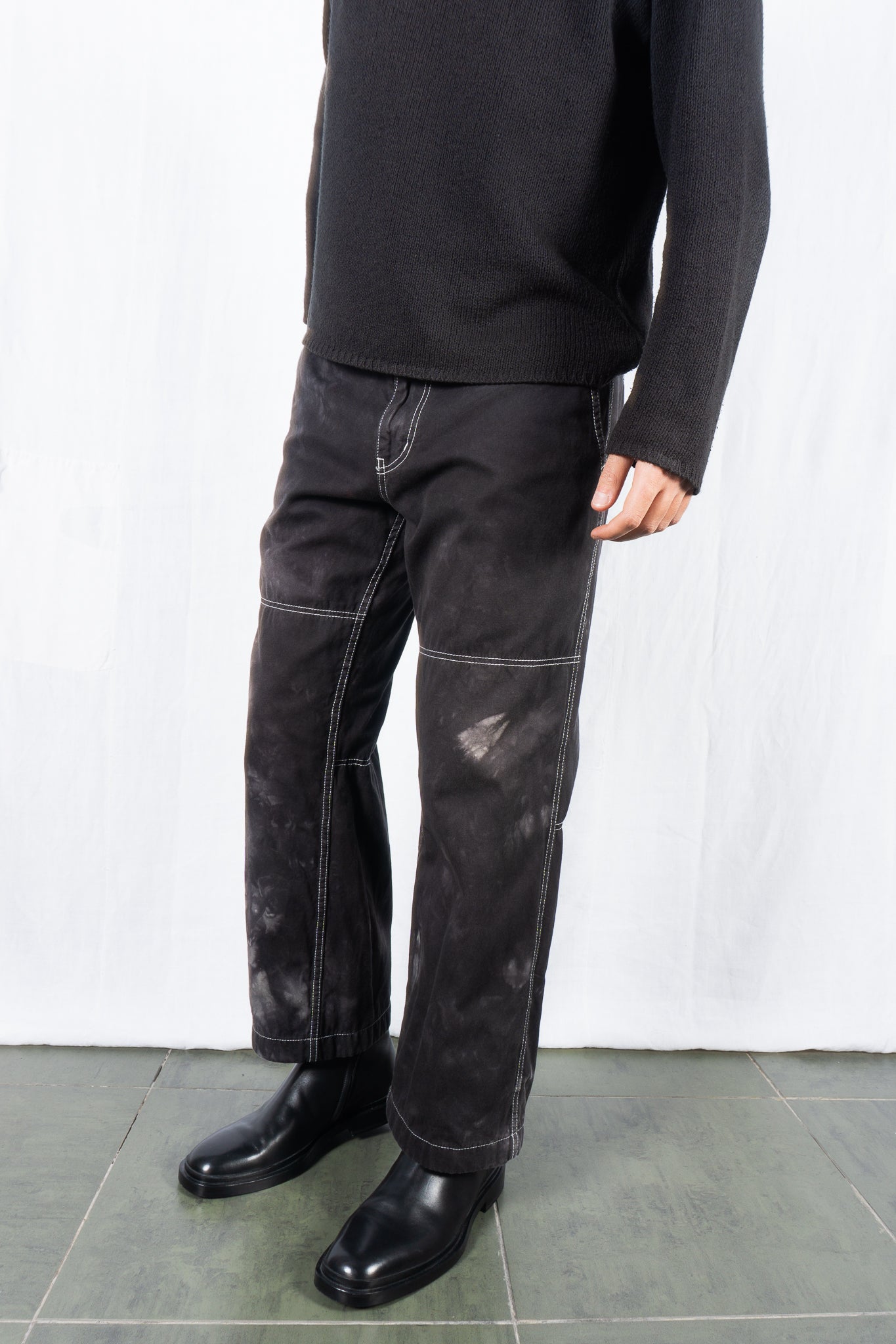 Comme des garçons homme 2010s bleached pants