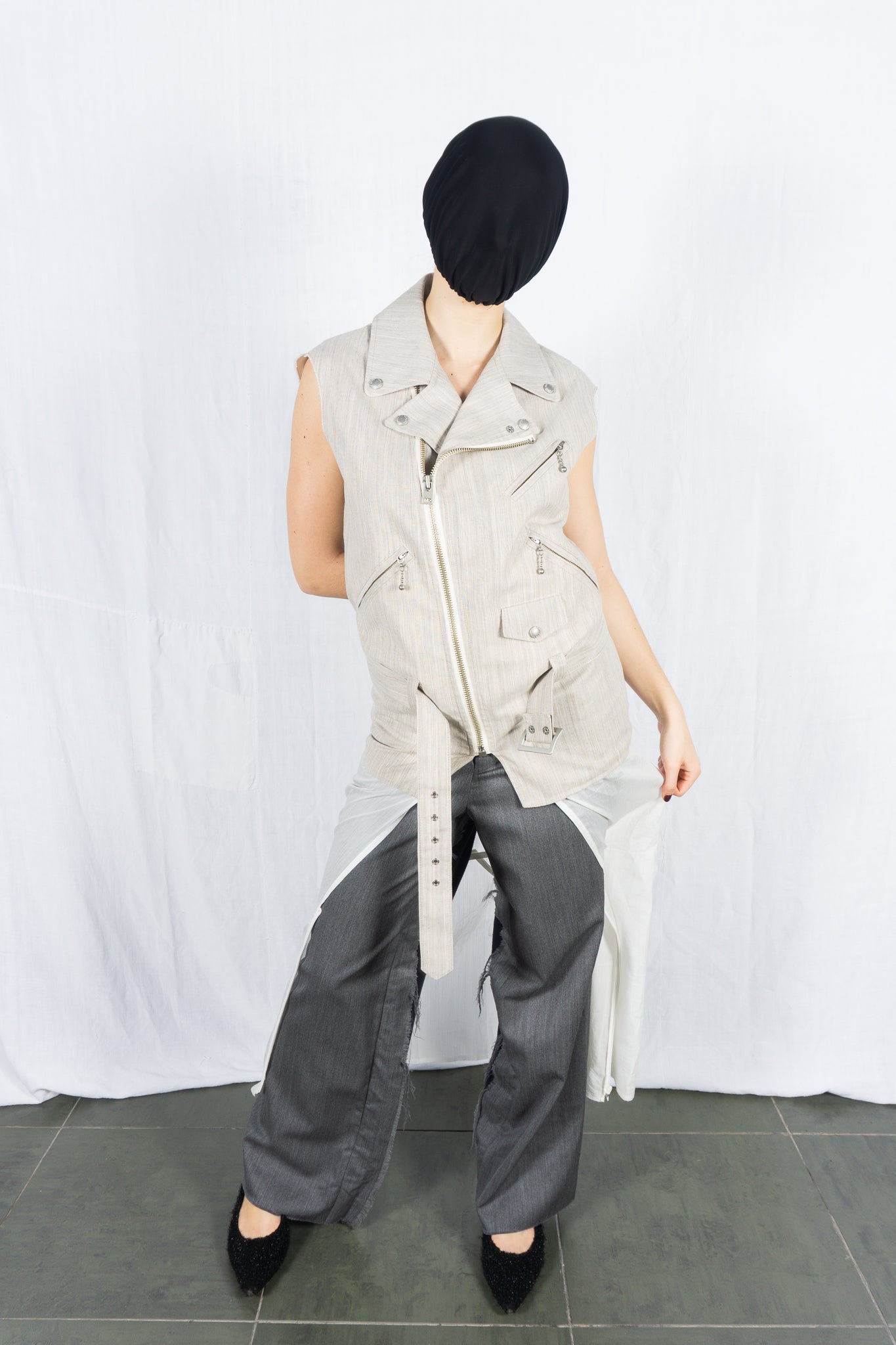 Junya watanabe comme des garçons s/s 2021 biker vest dress