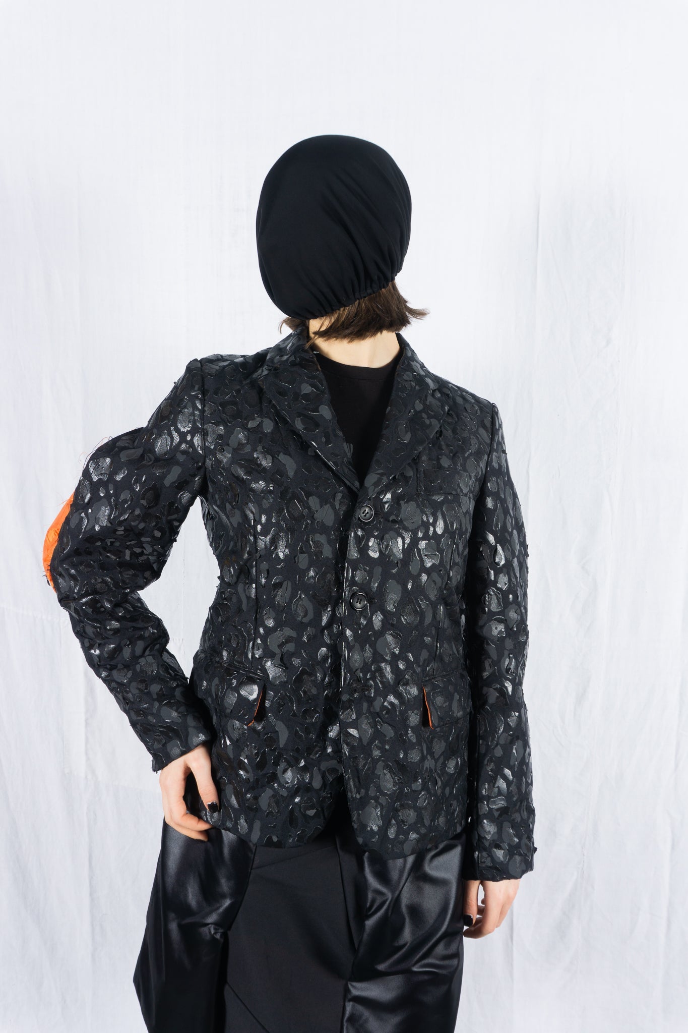 Black comme des garçons s/s 2021 patches jacket