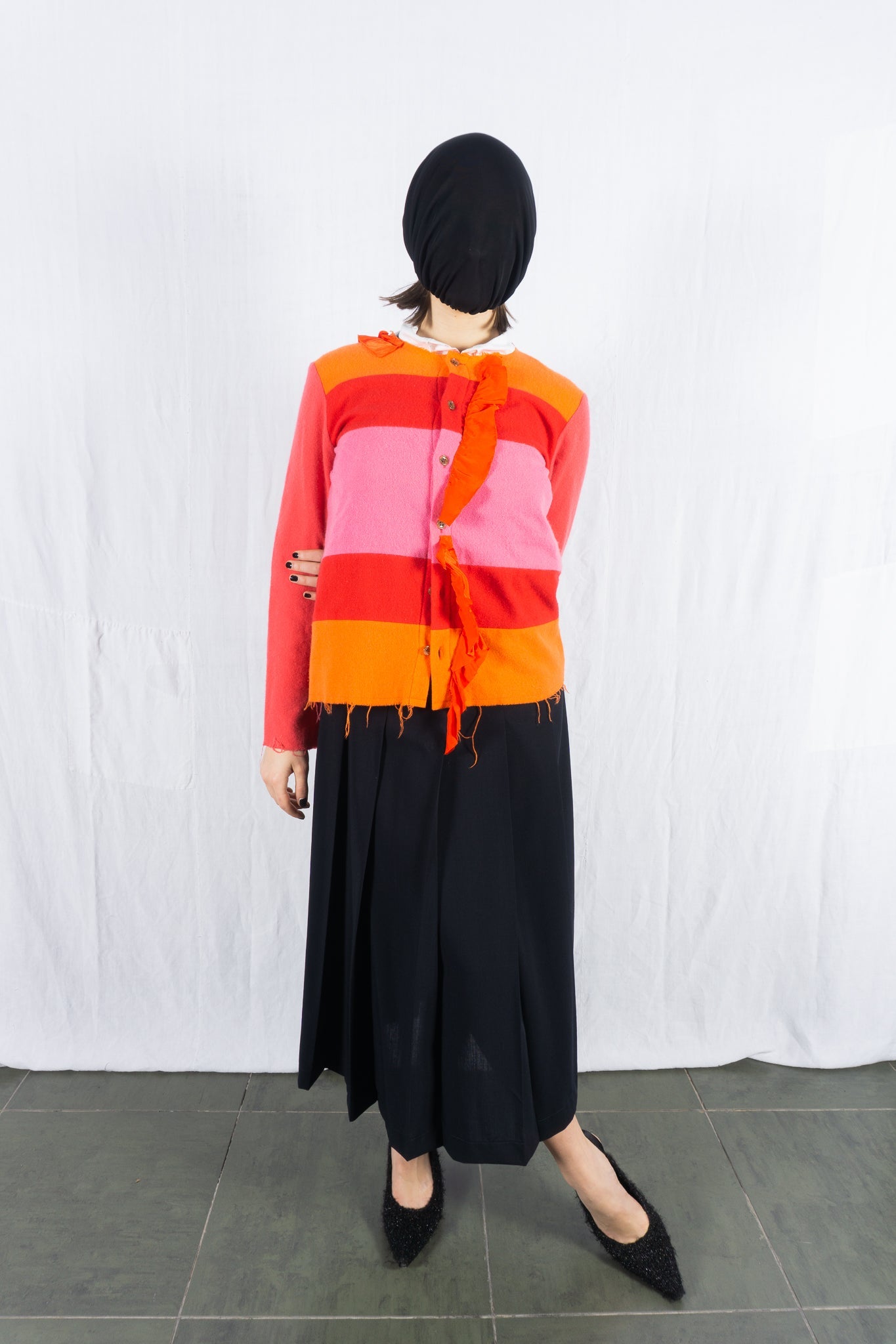 Tricot comme des garçons a/w 2002 patchwork cardigan