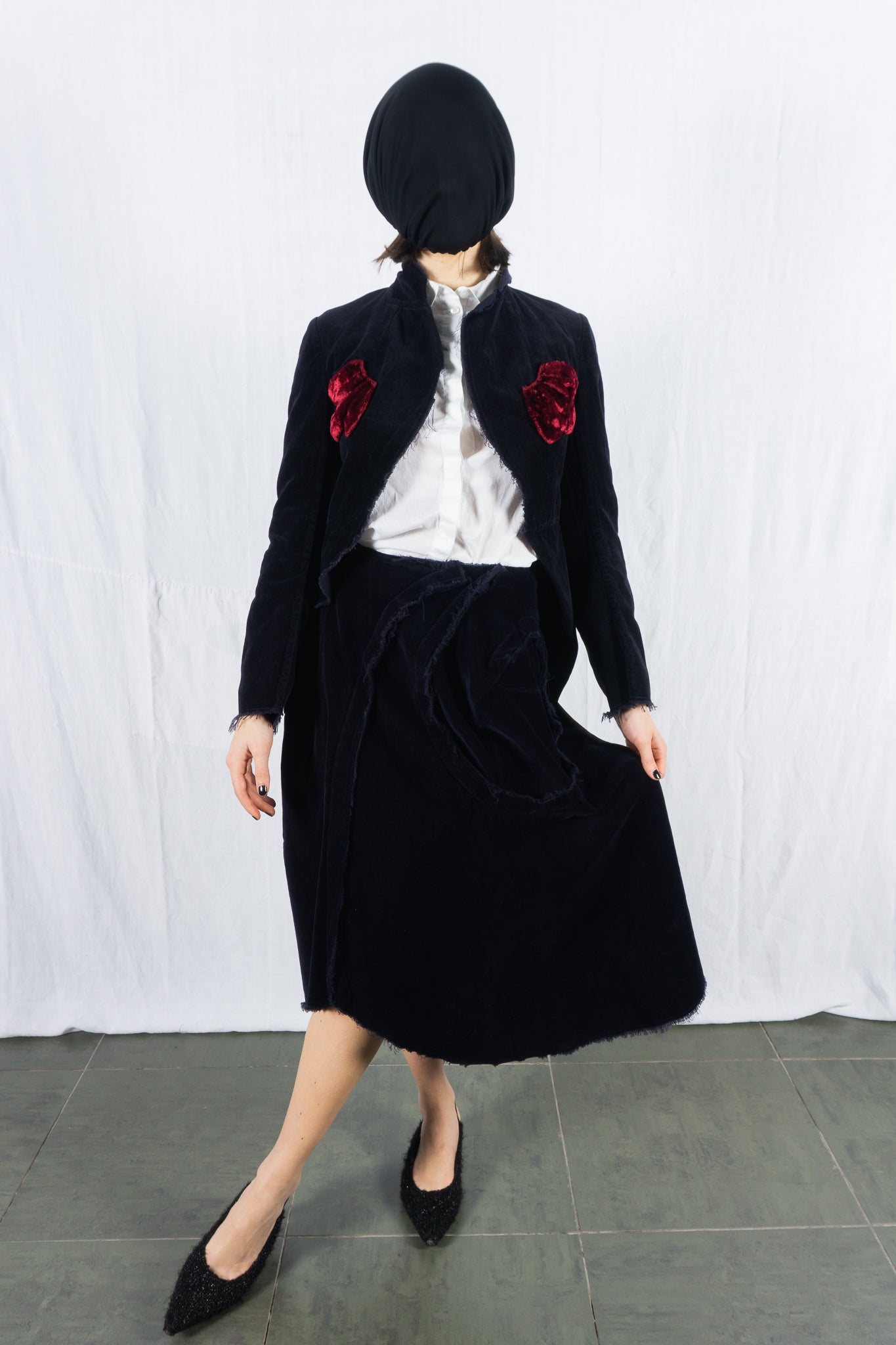 Comme des garçons s/s 2004 deconstructed velvet suit