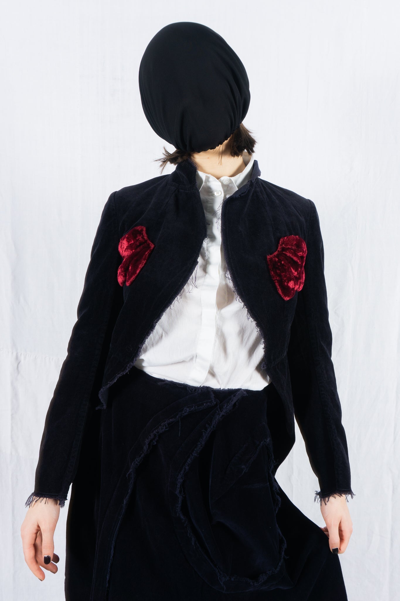 Comme des garçons s/s 2004 deconstructed velvet suit