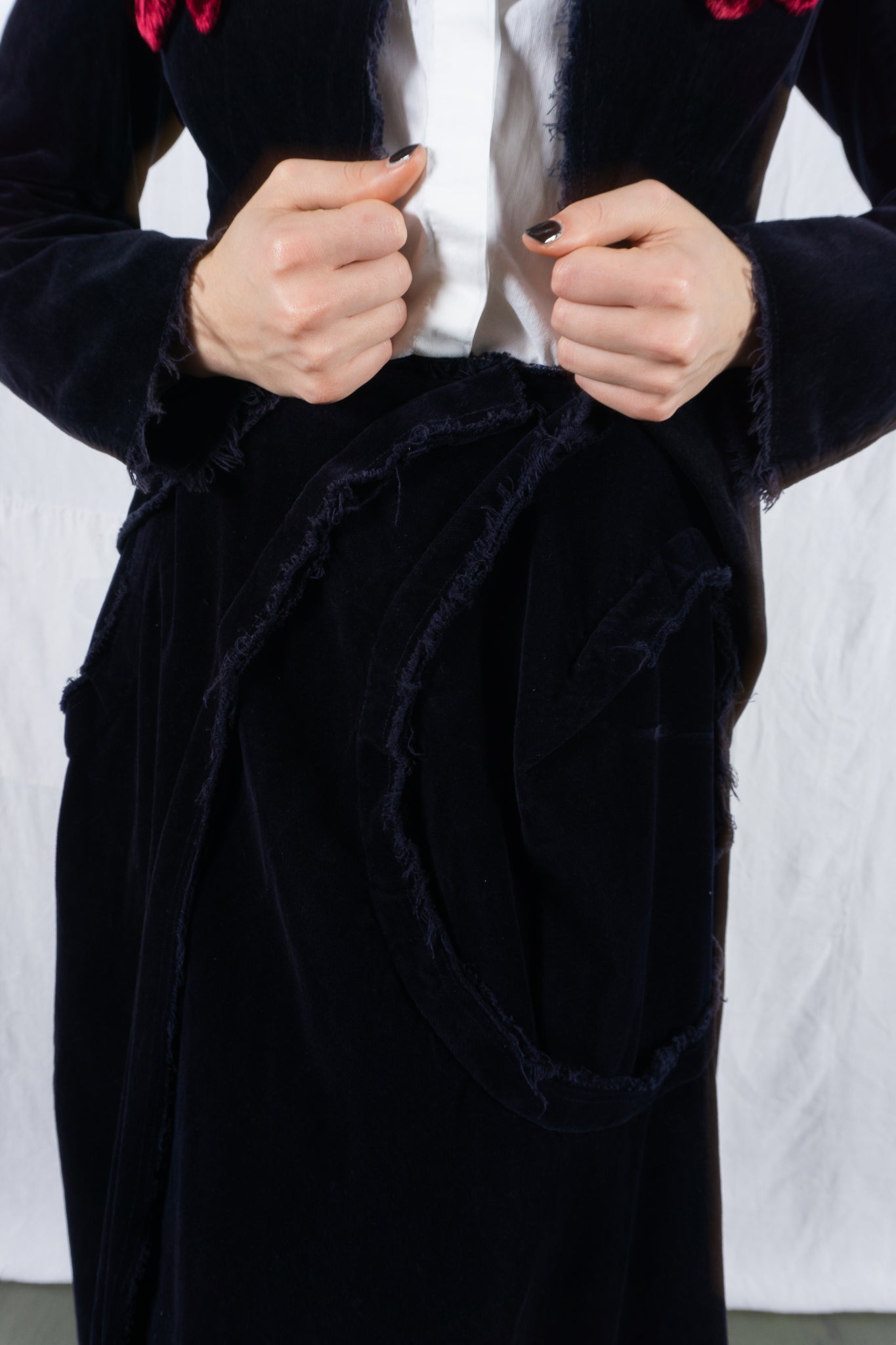 Comme des garçons s/s 2004 deconstructed velvet suit