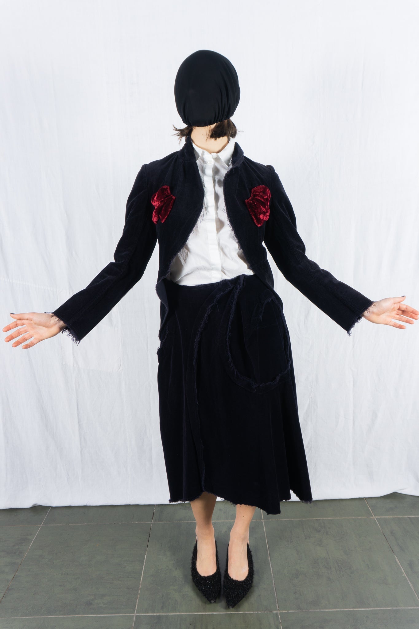 Comme des garçons s/s 2004 deconstructed velvet suit