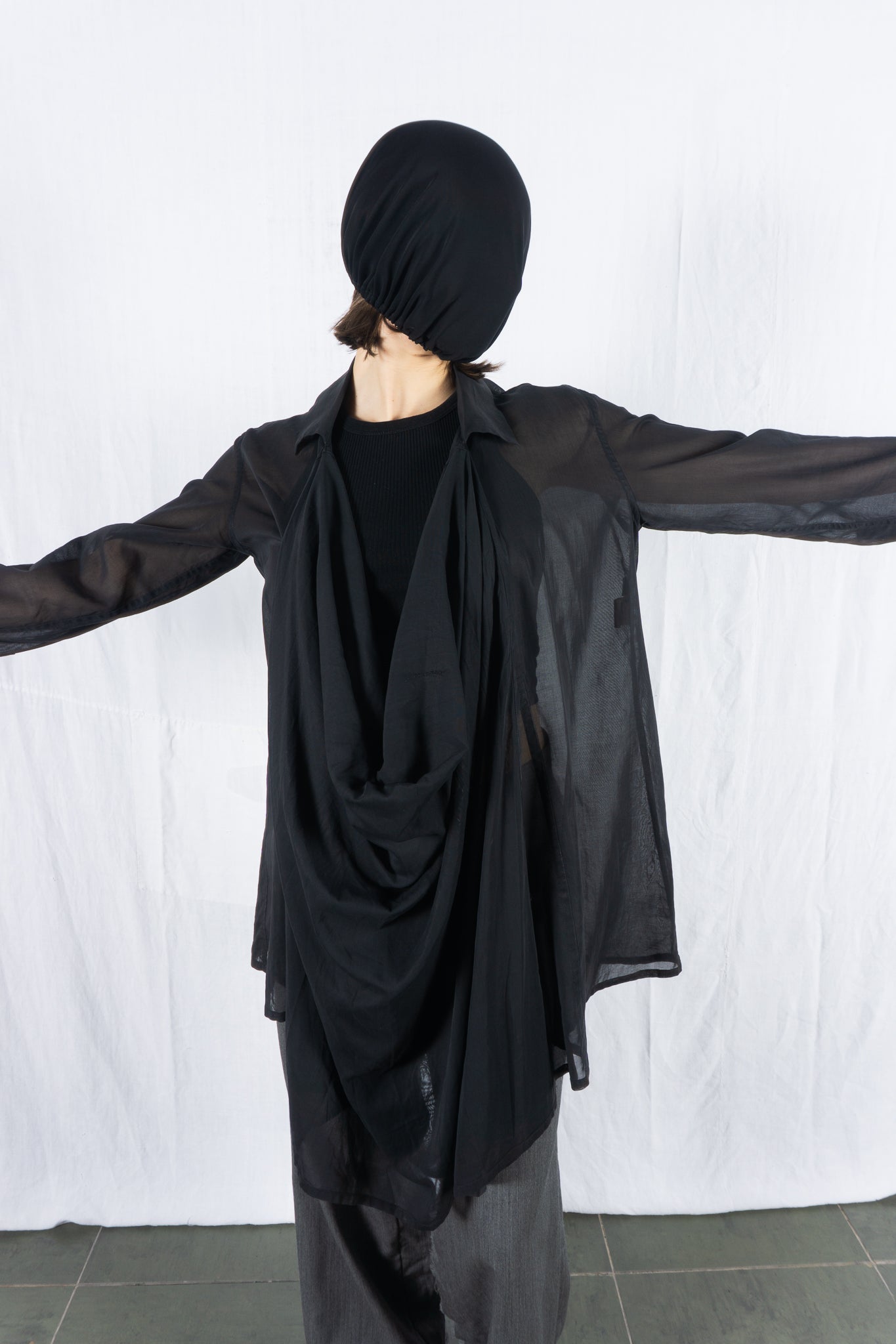 Yohji yamamoto s/s 1996 sheer blouse