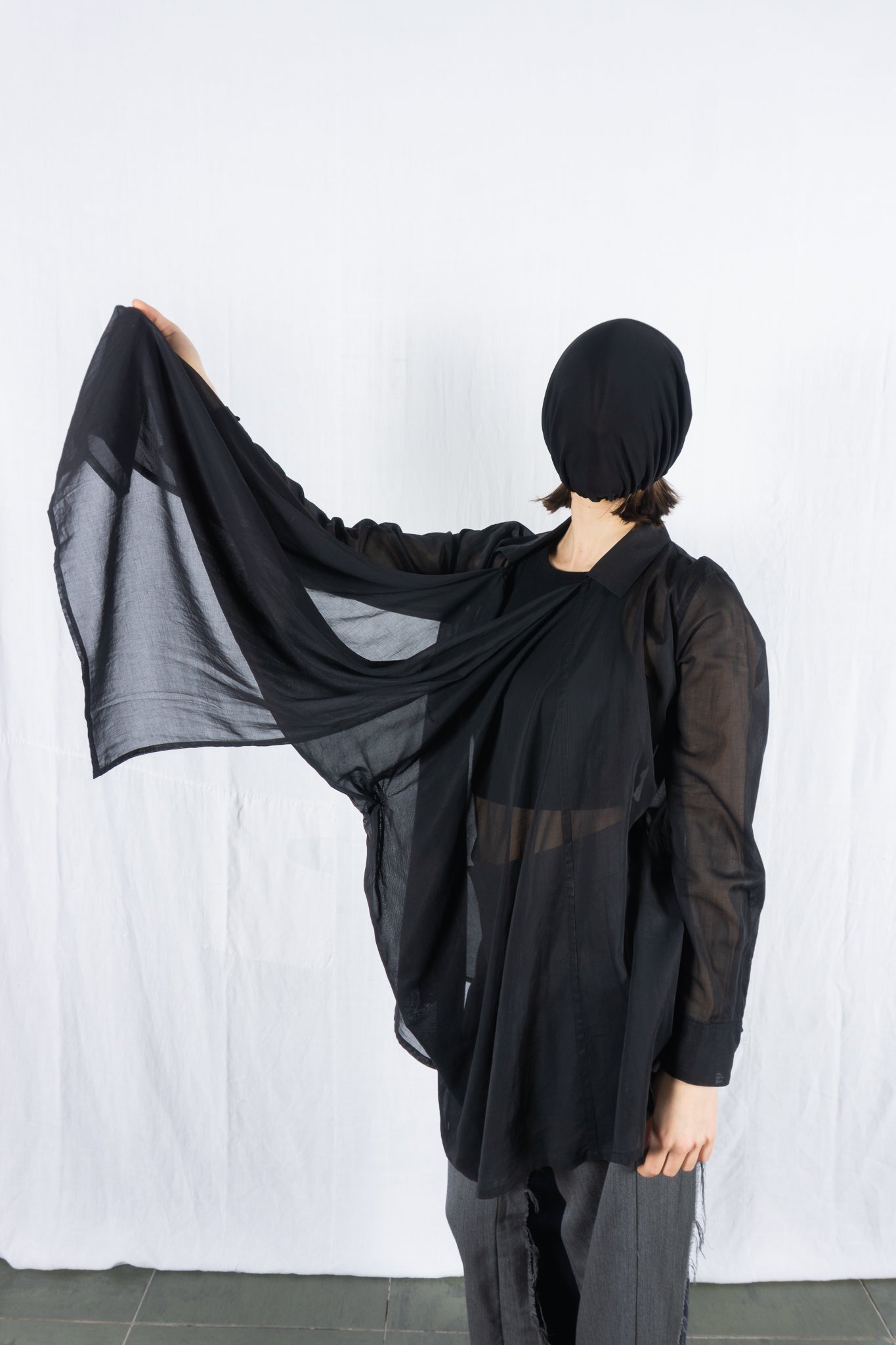 Yohji yamamoto s/s 1996 sheer blouse