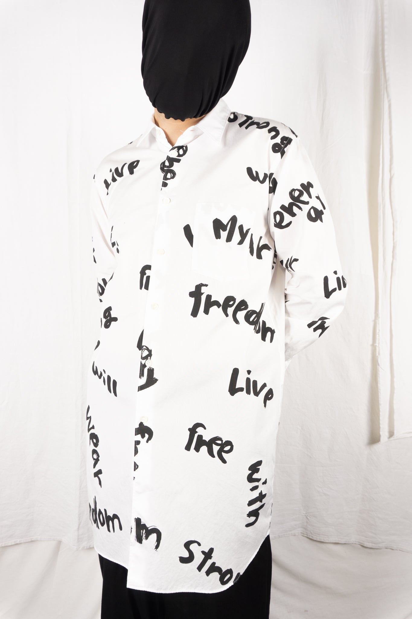 Comme des garçons homme plus a/w 2021 willie cole shirt white