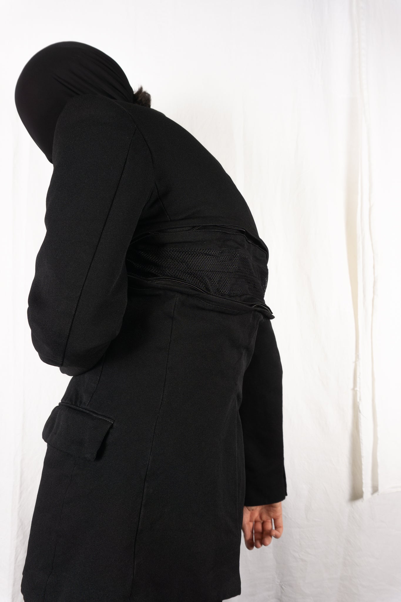 Comme des garçons homme plus a/w 2005 horizontal zip jacket