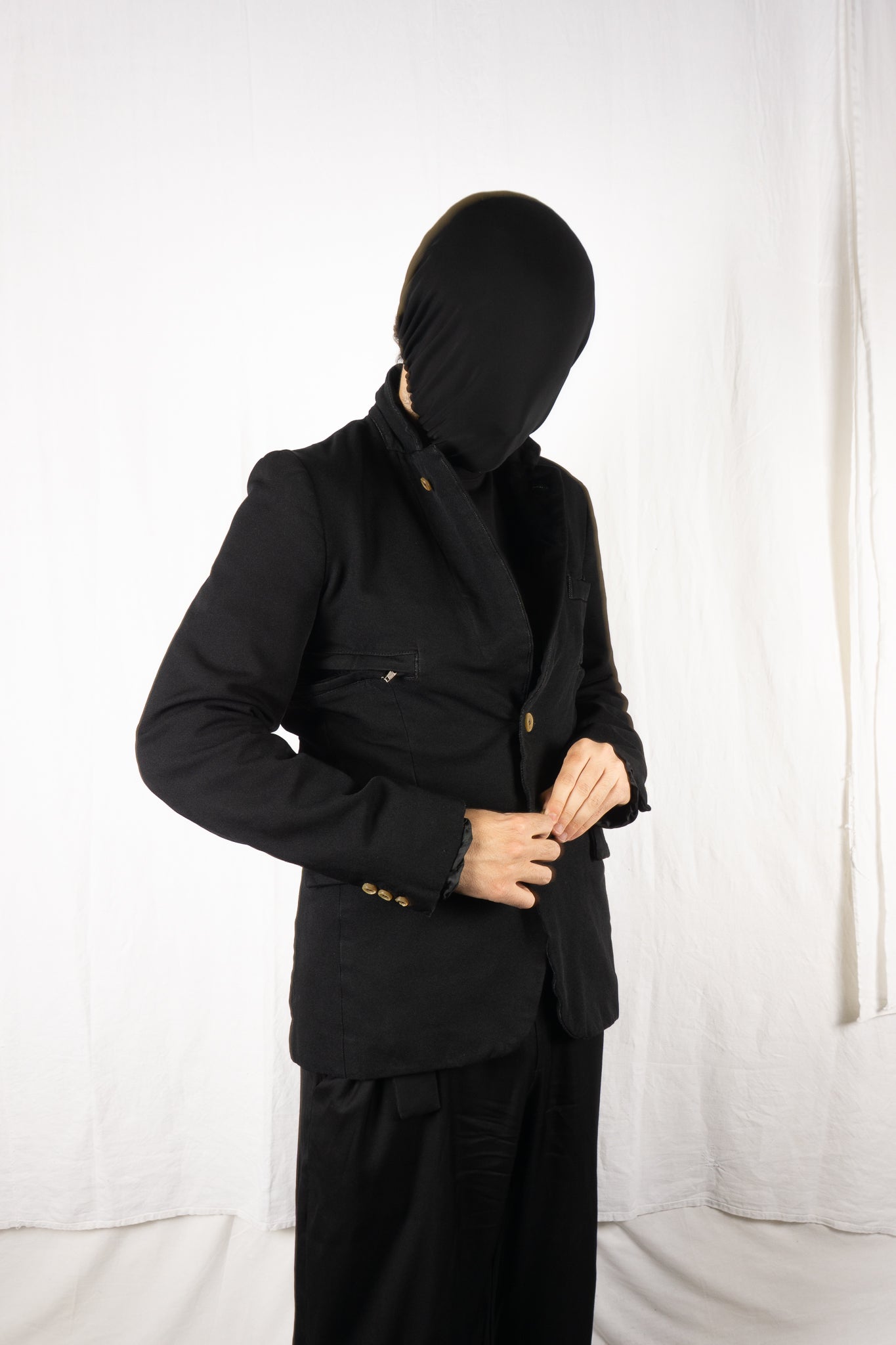 Comme des garçons homme plus a/w 2005 horizontal zip jacket
