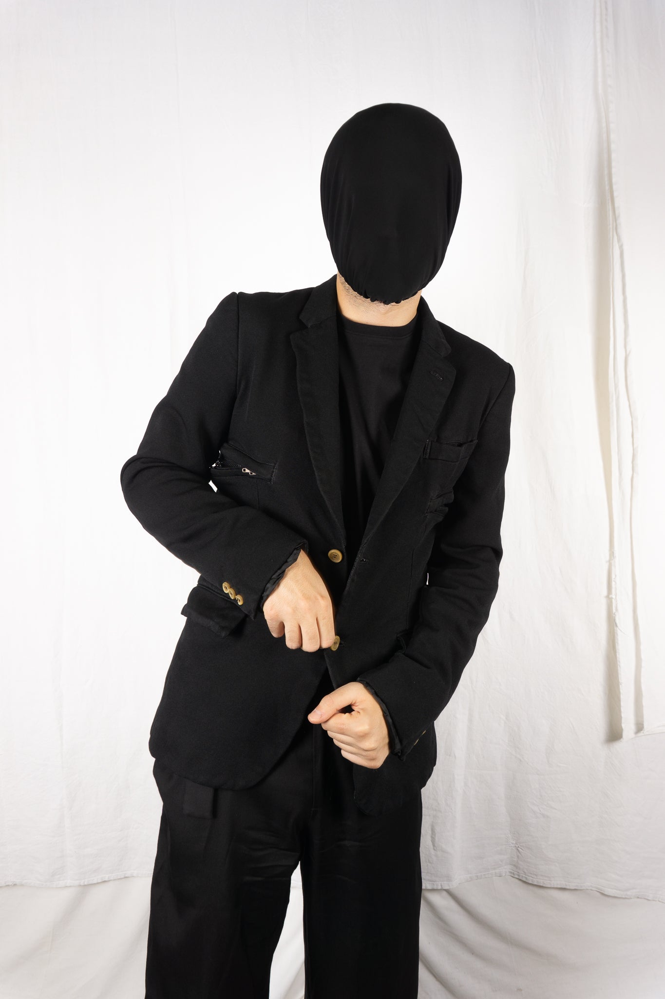 Comme des garçons homme plus a/w 2005 horizontal zip jacket