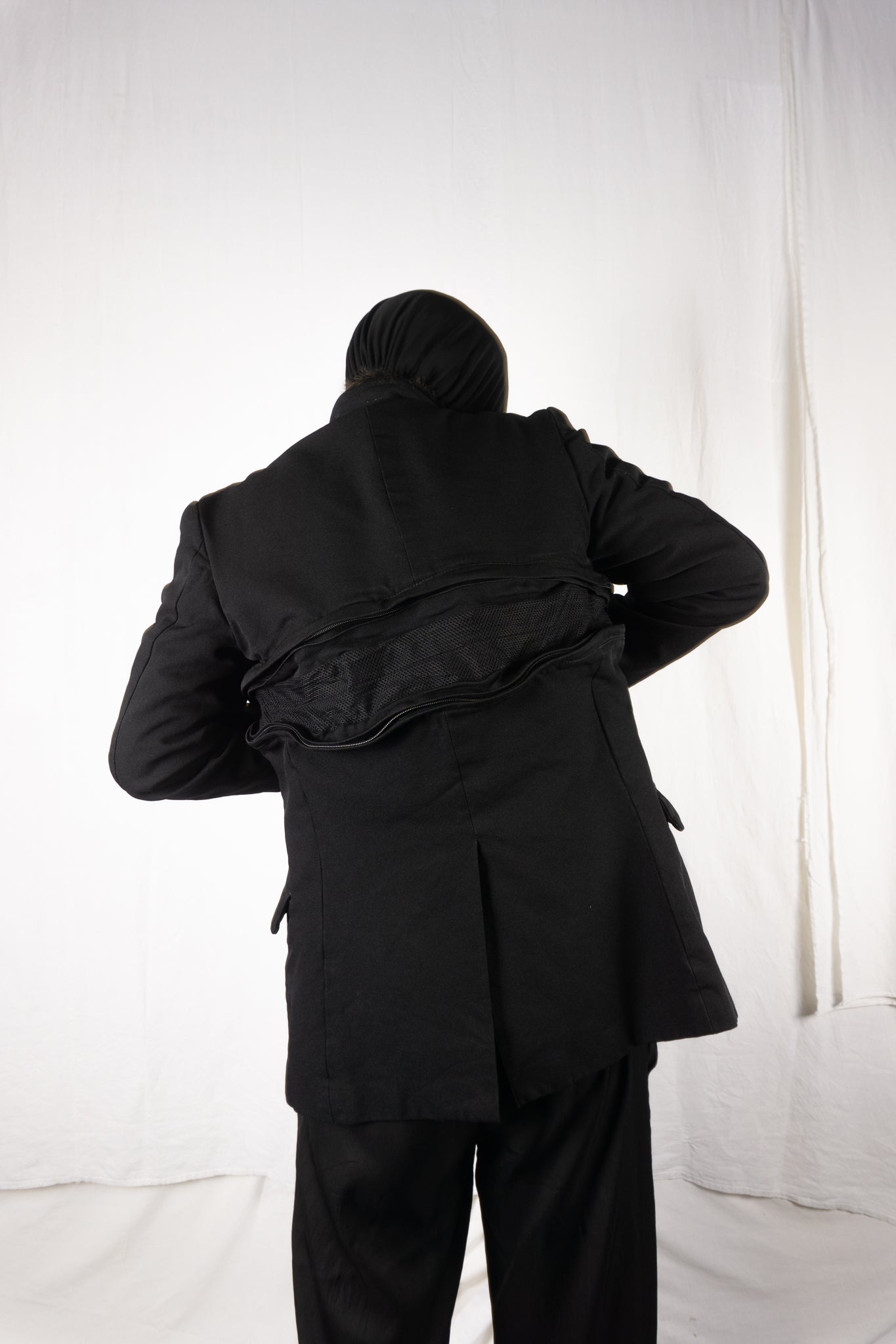 Comme des garçons homme plus a/w 2005 horizontal zip jacket