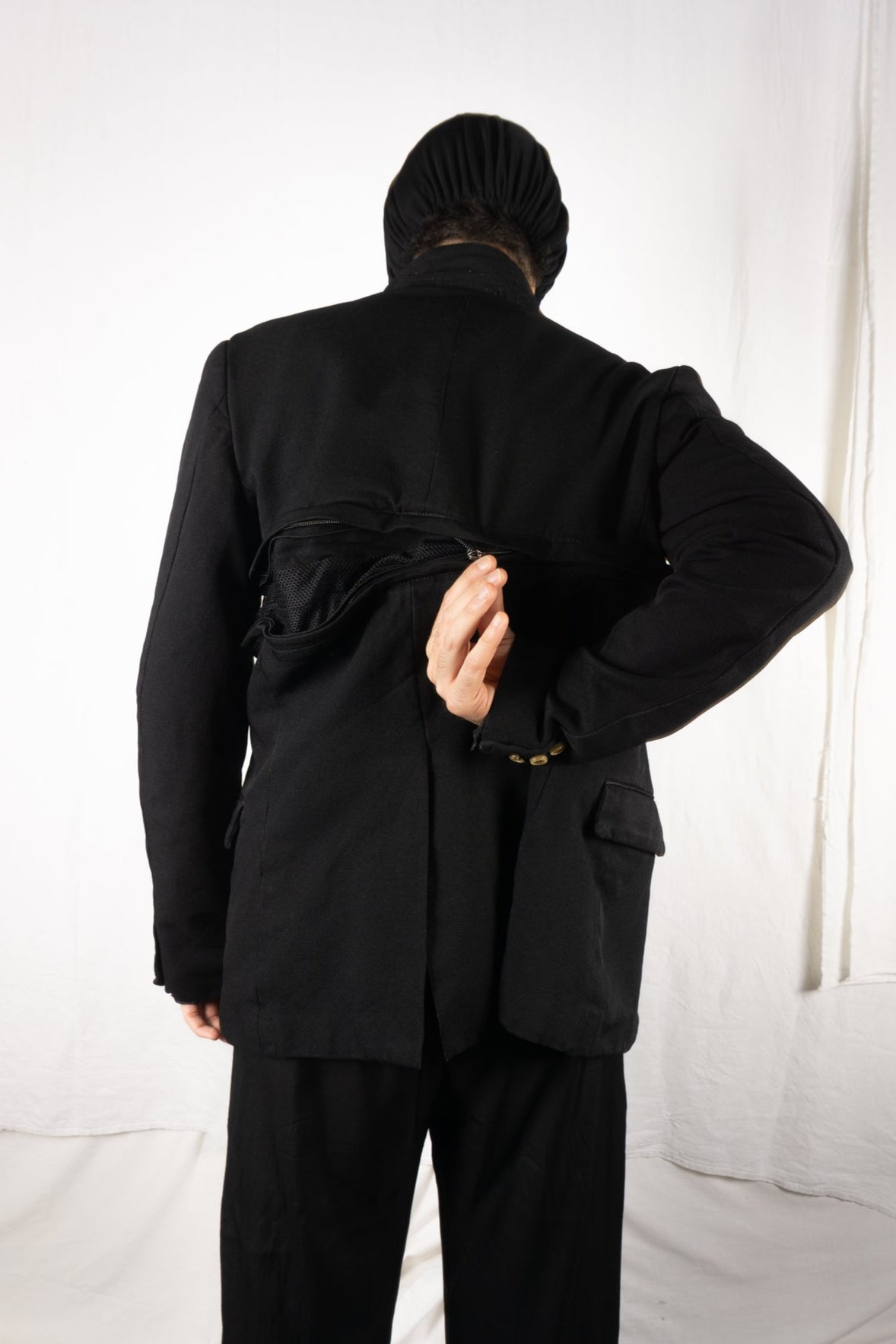 Comme des garçons homme plus a/w 2005 horizontal zip jacket