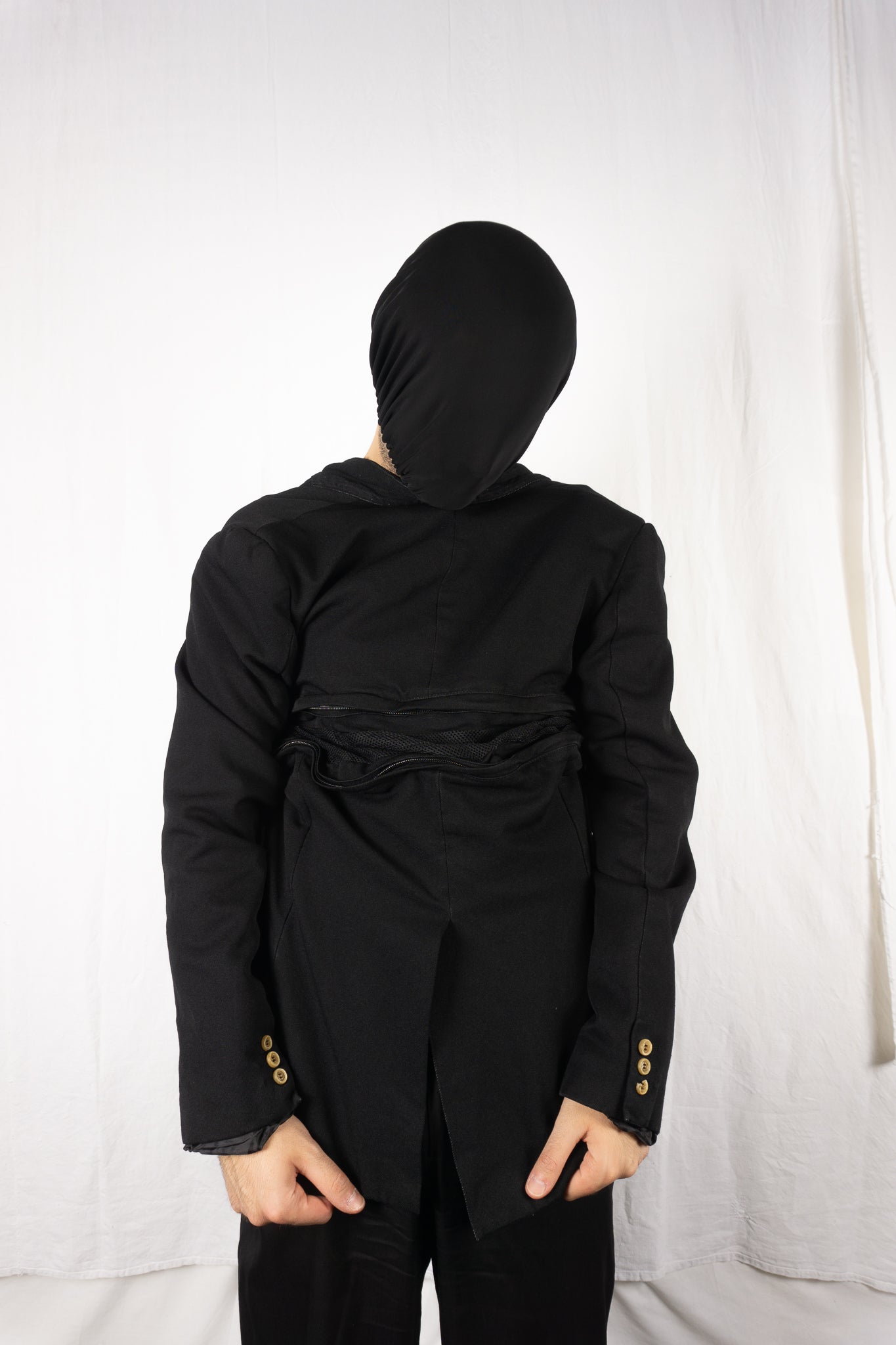 Comme des garçons homme plus a/w 2005 horizontal zip jacket