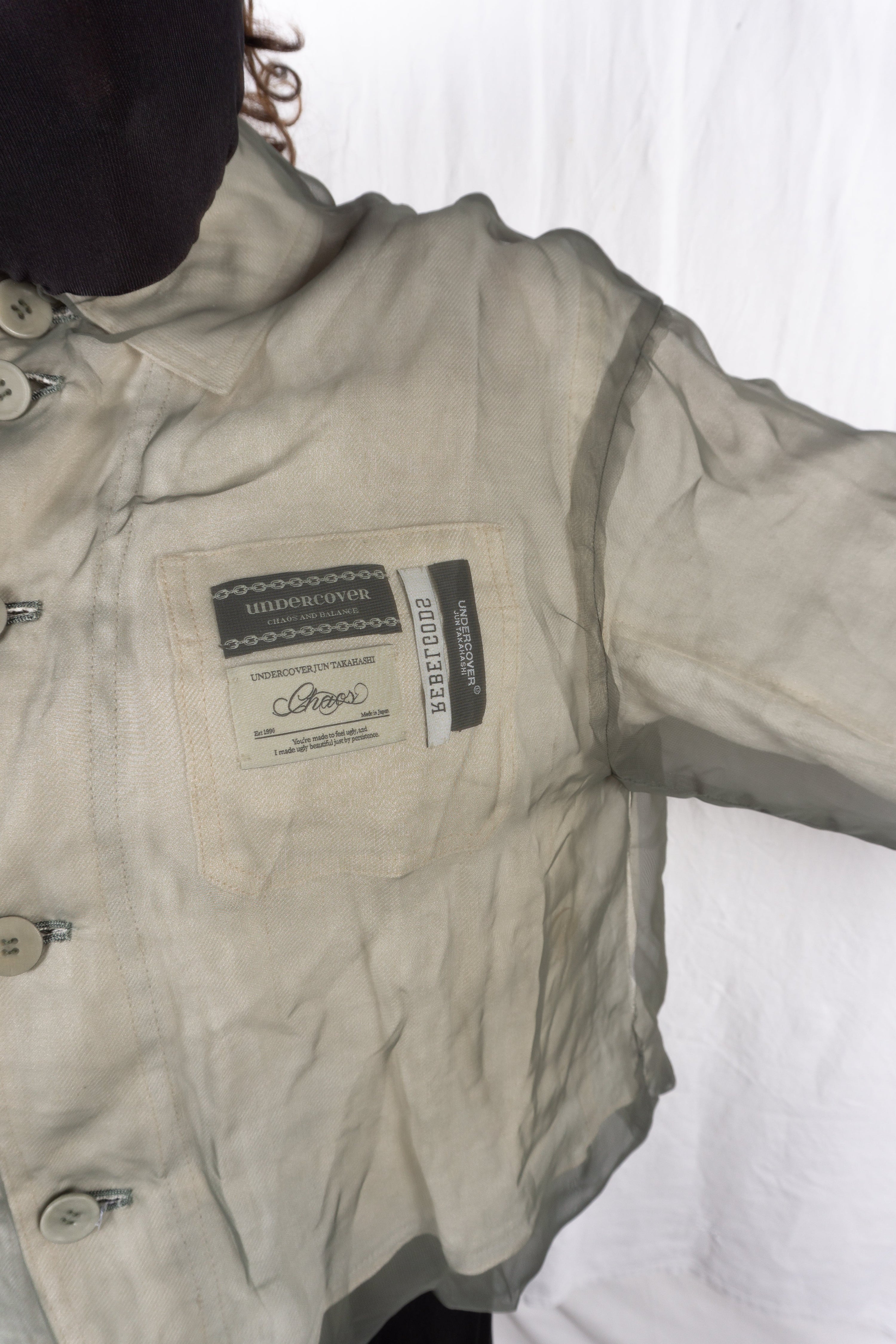 Undercover s/s 2024 transparent crop jacket