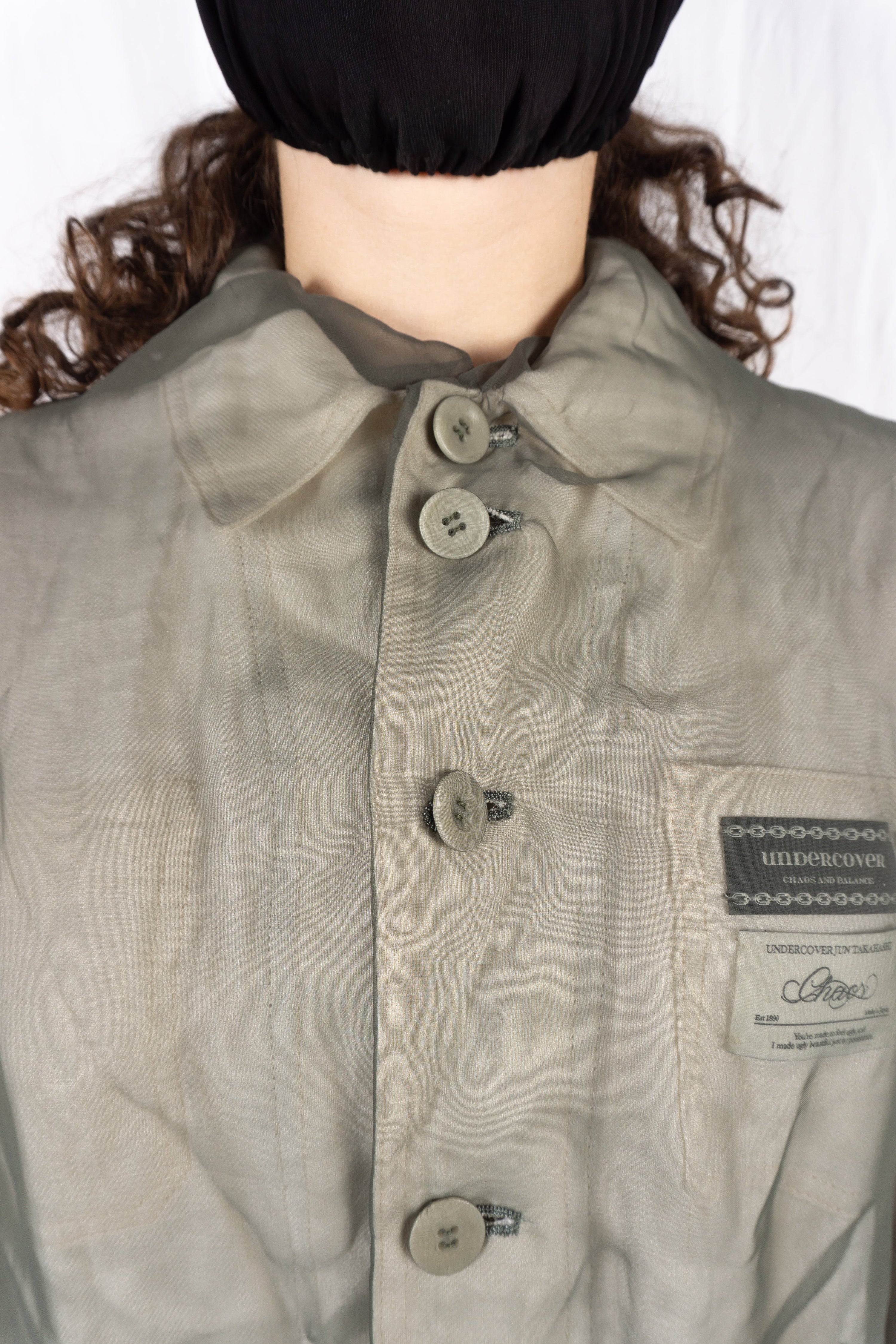Undercover s/s 2024 transparent crop jacket